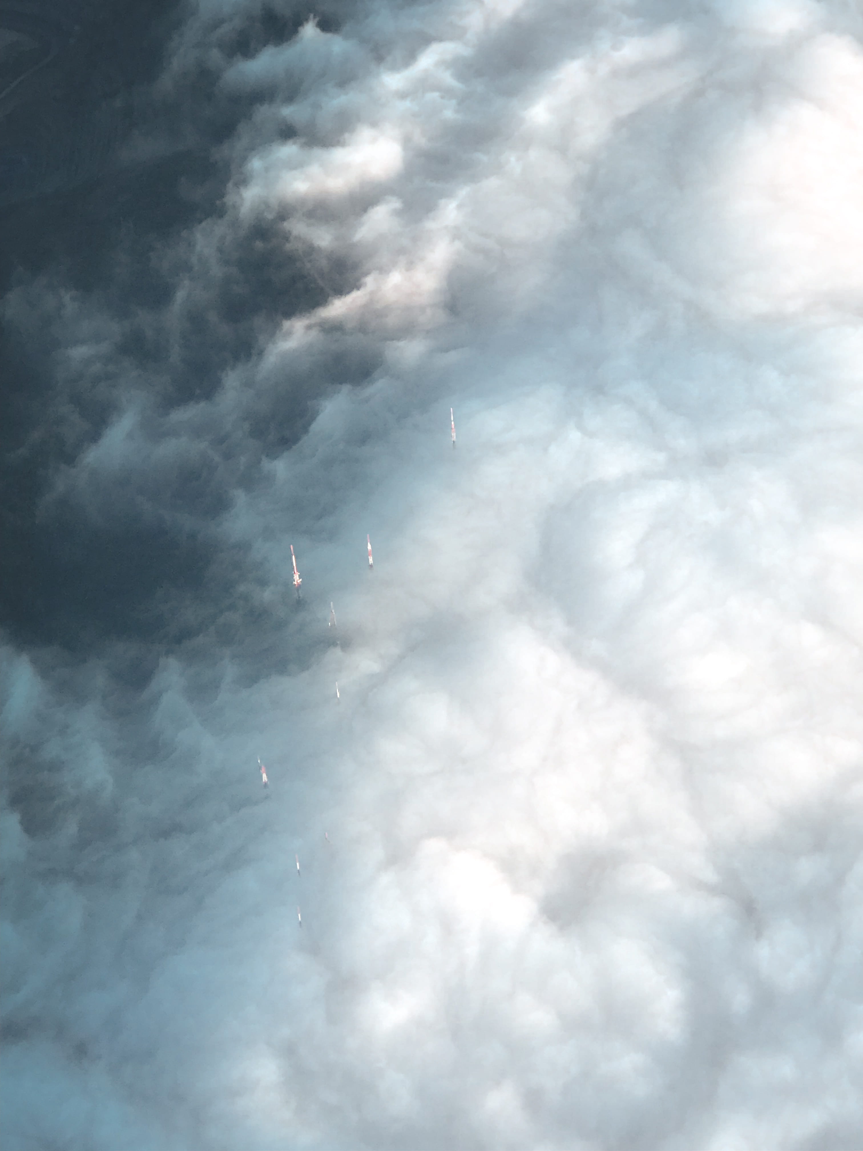 white and blue cloud, cloud - sky, low angle view, bird, flying
