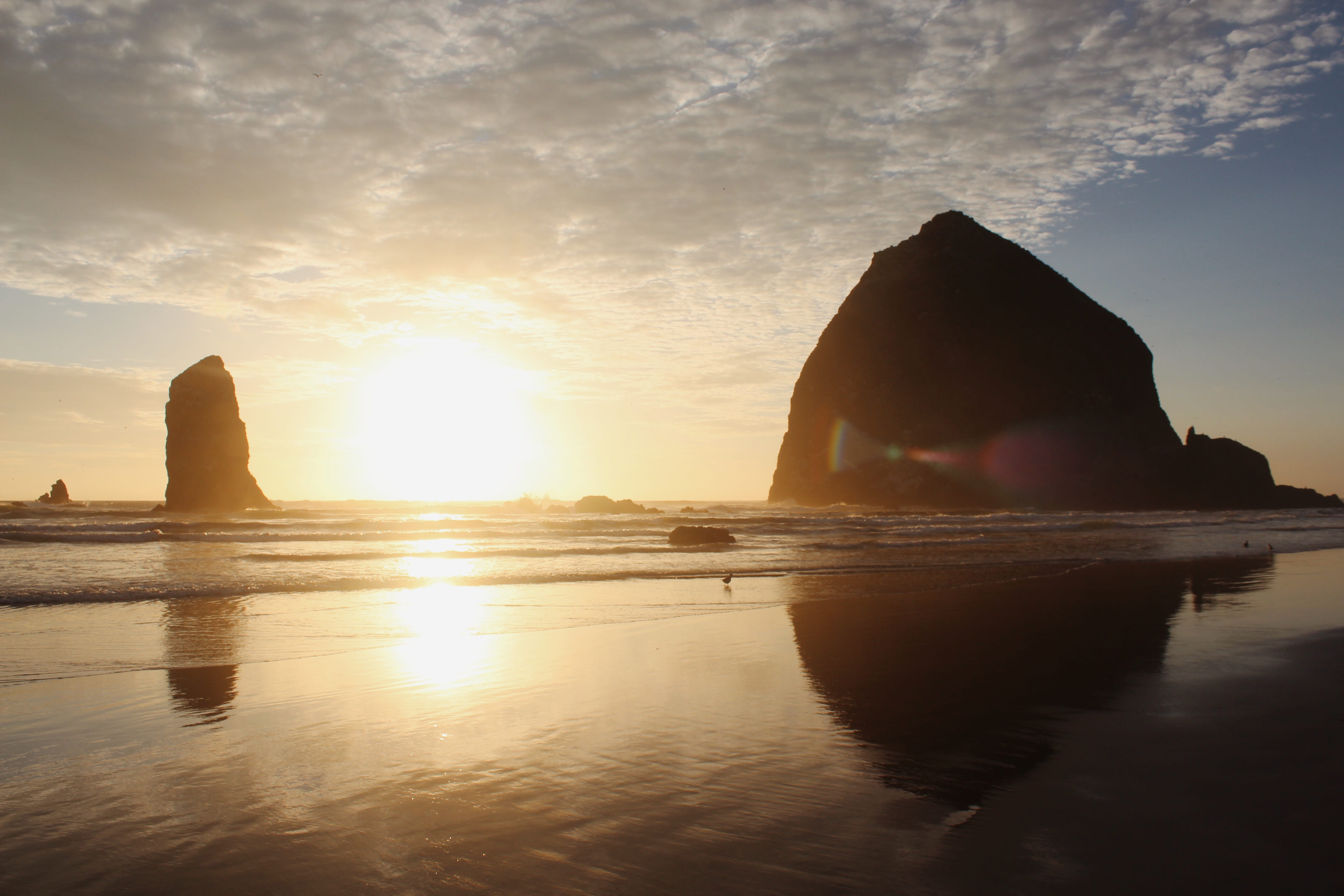 Free Download Hd Wallpaper Cannon Beach United States Ocean Sea Haystack Rock Oregon