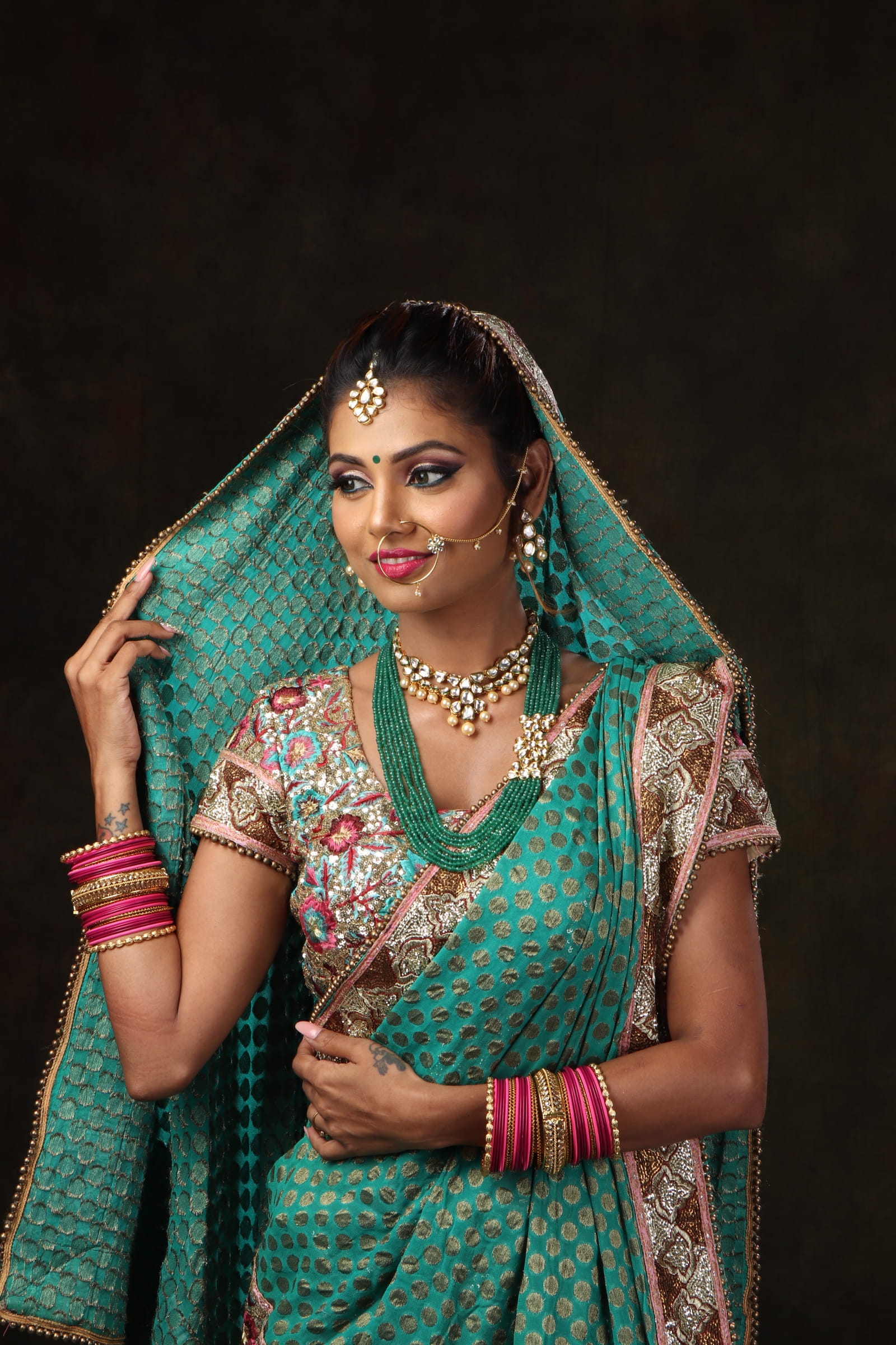 Woman In Sari Dress, beauty, fashion, fashionable, female, girl