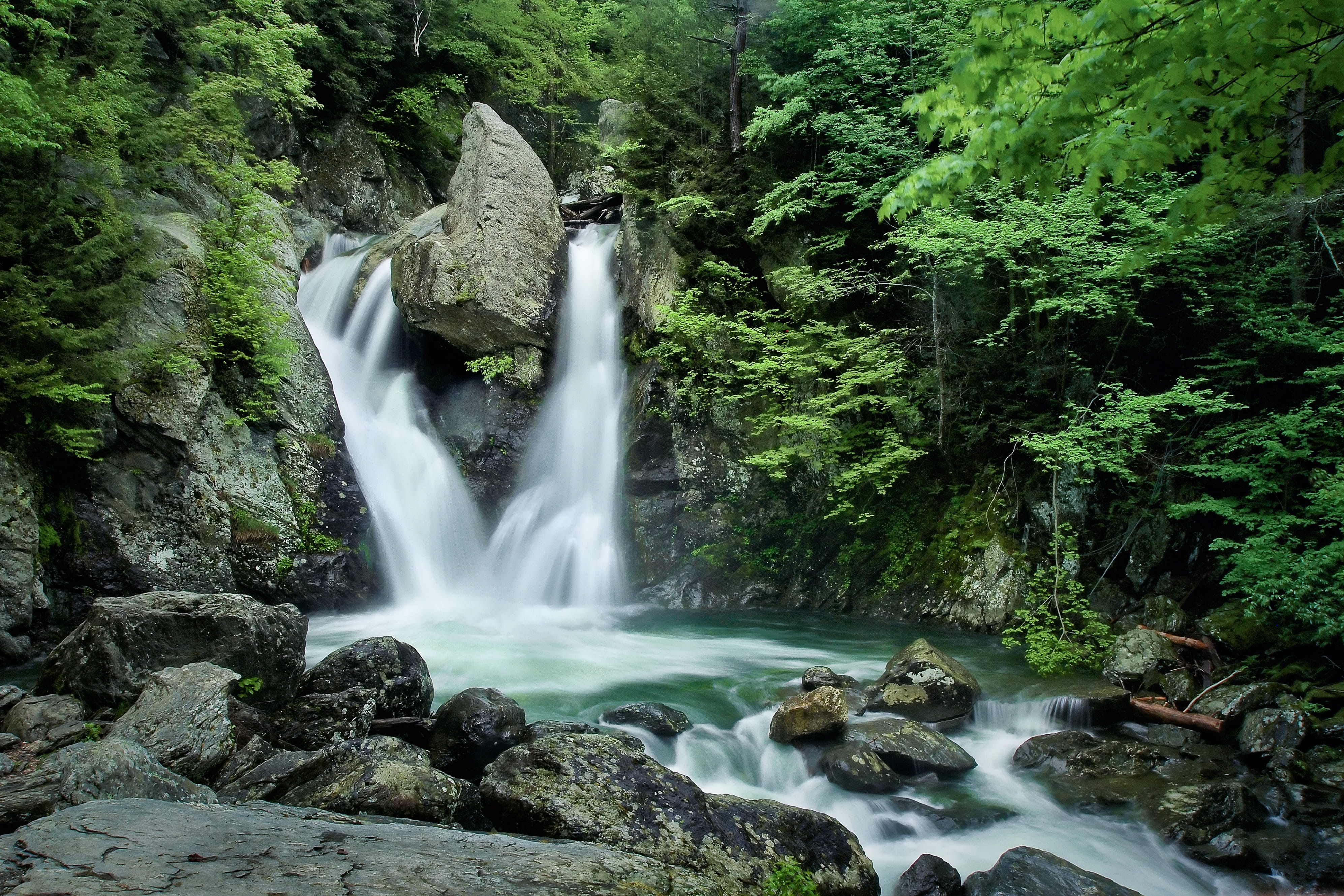 waterfall, stream, nature, river, cascade, bish bash falls