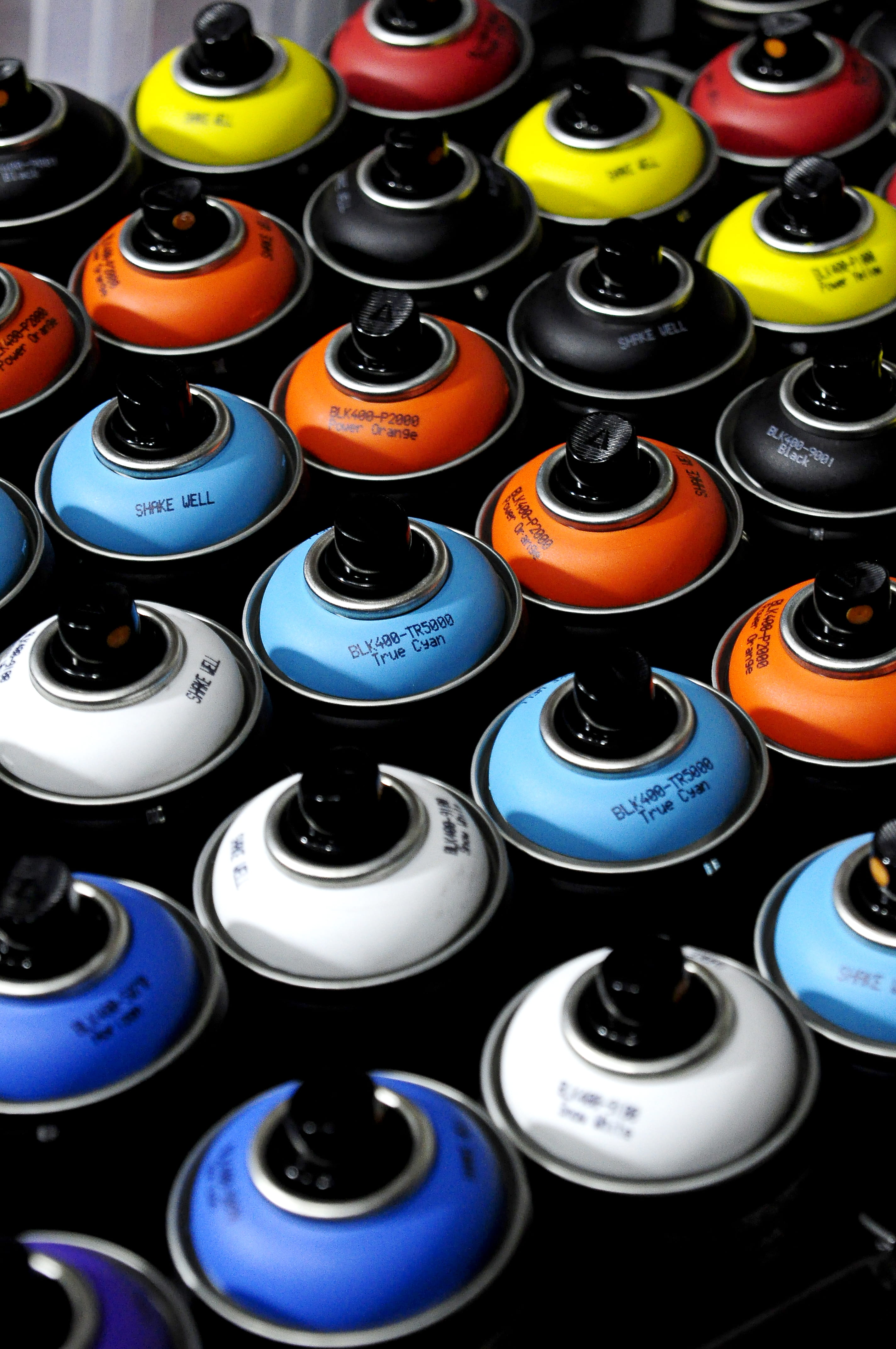 assorted spray bottles, full frame, backgrounds, large group of objects