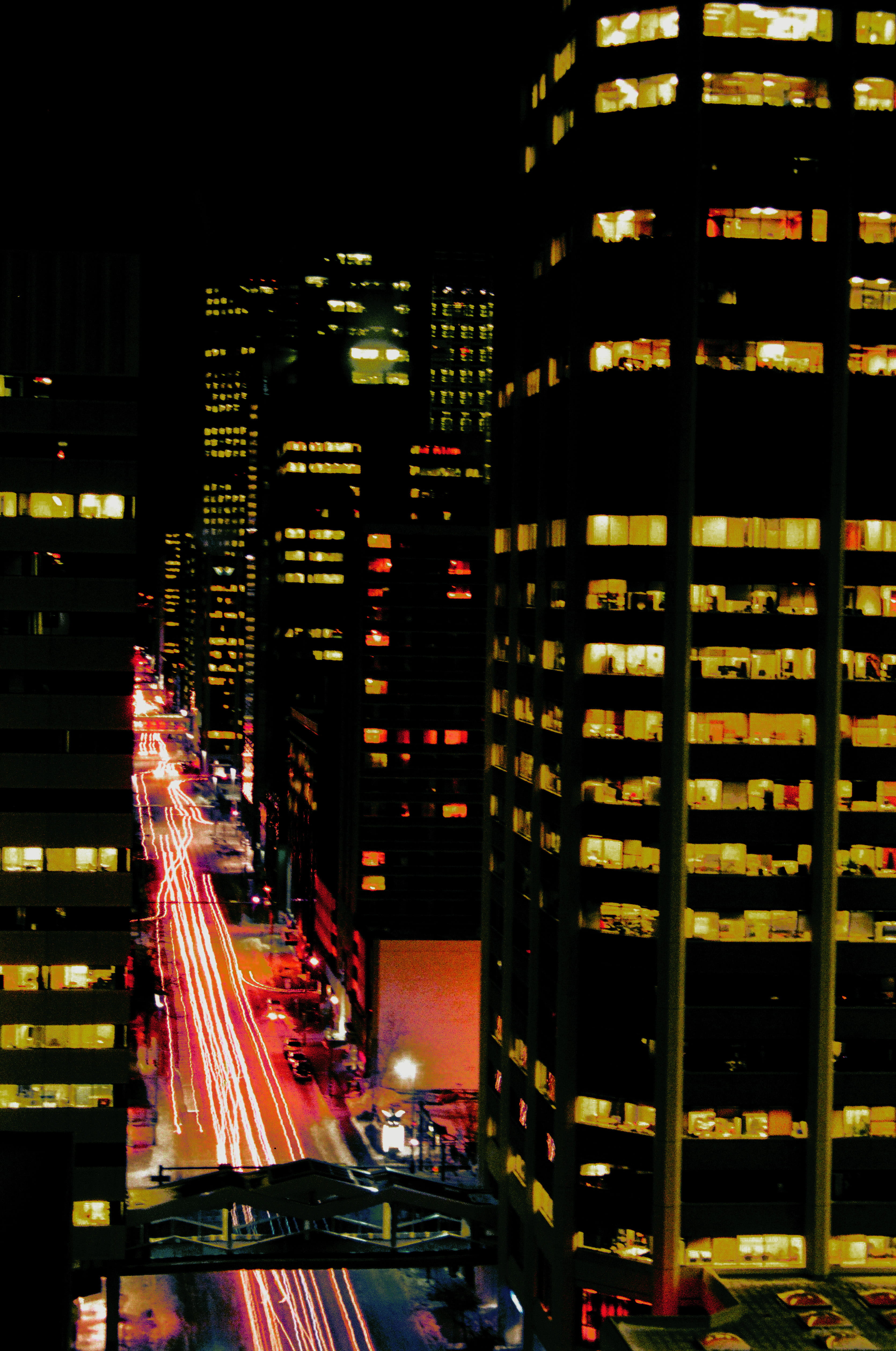 canada, calgary, illuminated, night, city, architecture, built structure
