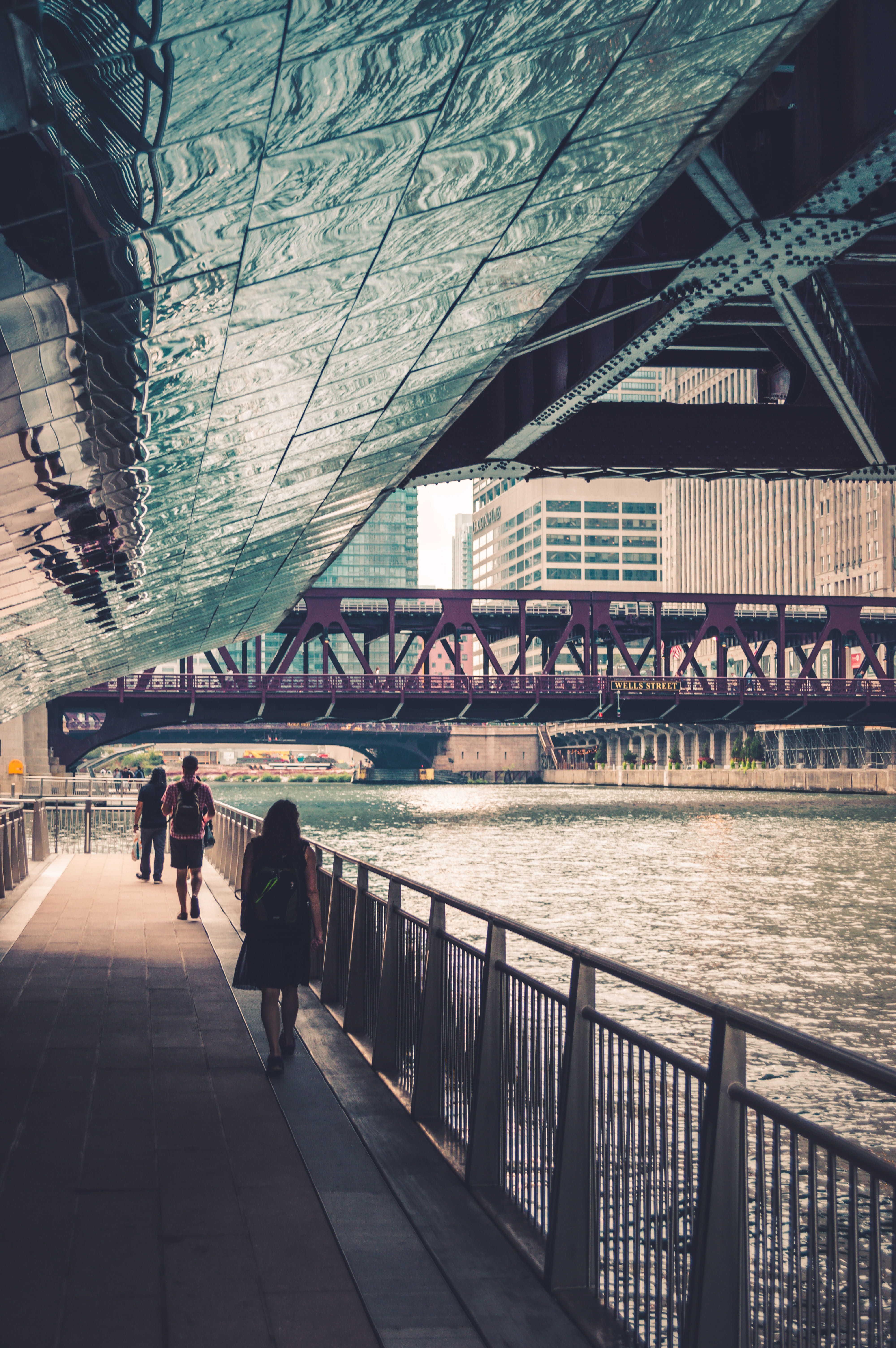united states, chicago, architecture, built structure, bridge