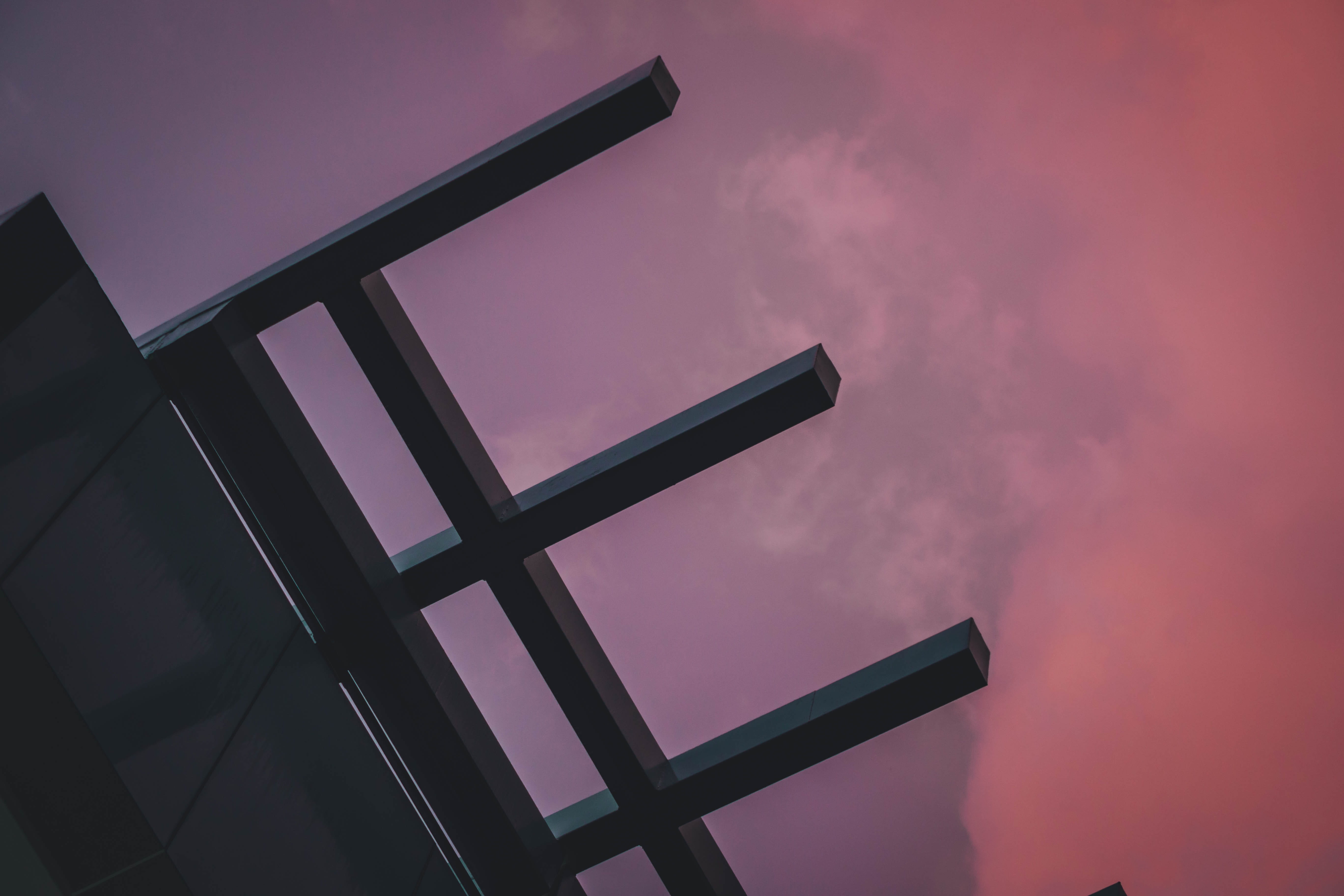 structure, cloud, sky, building, city, geometric, low angle view