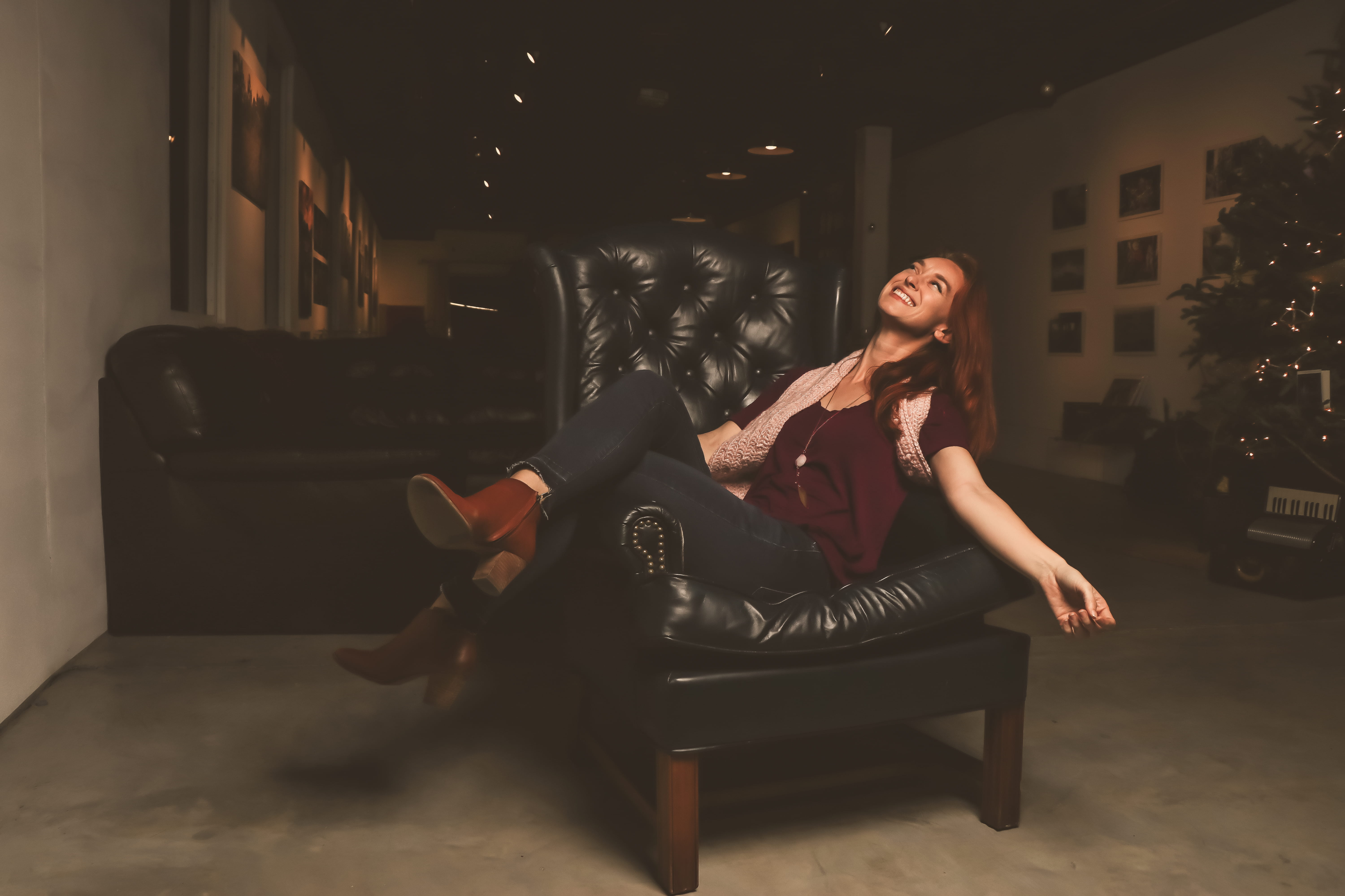 fashion, person, woman, relaxation, adult, beautiful, boots, chair
