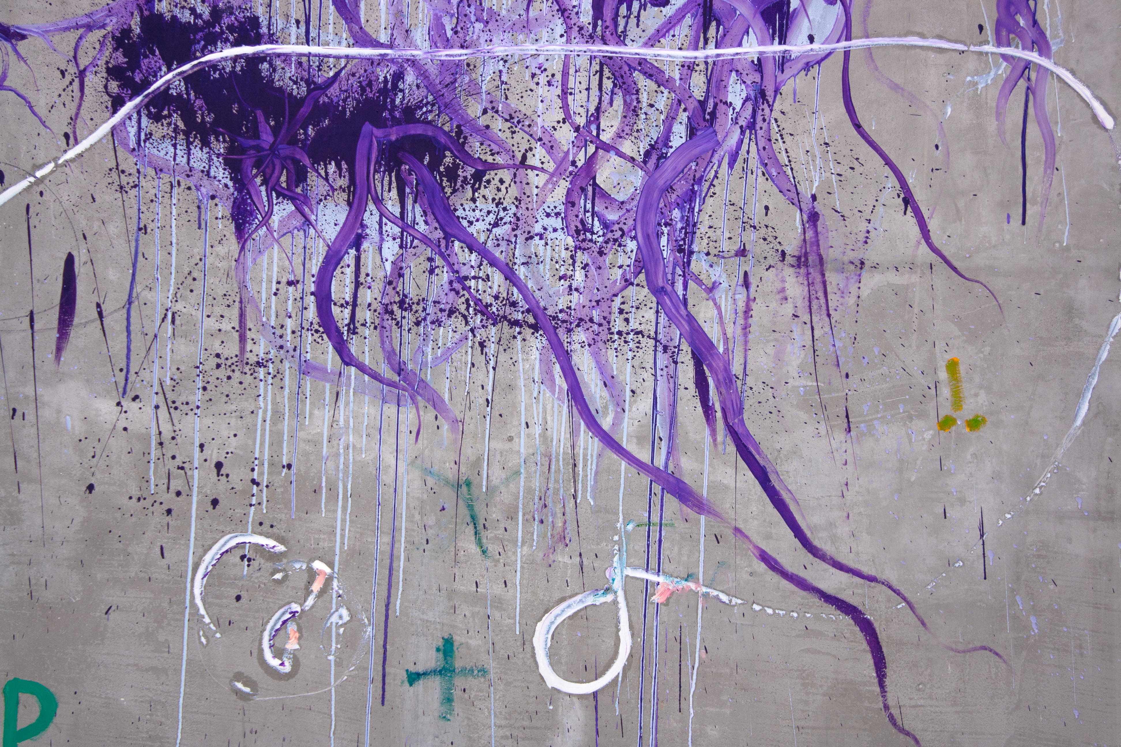 graffiti, wall, paint, purple, background, old, distressed