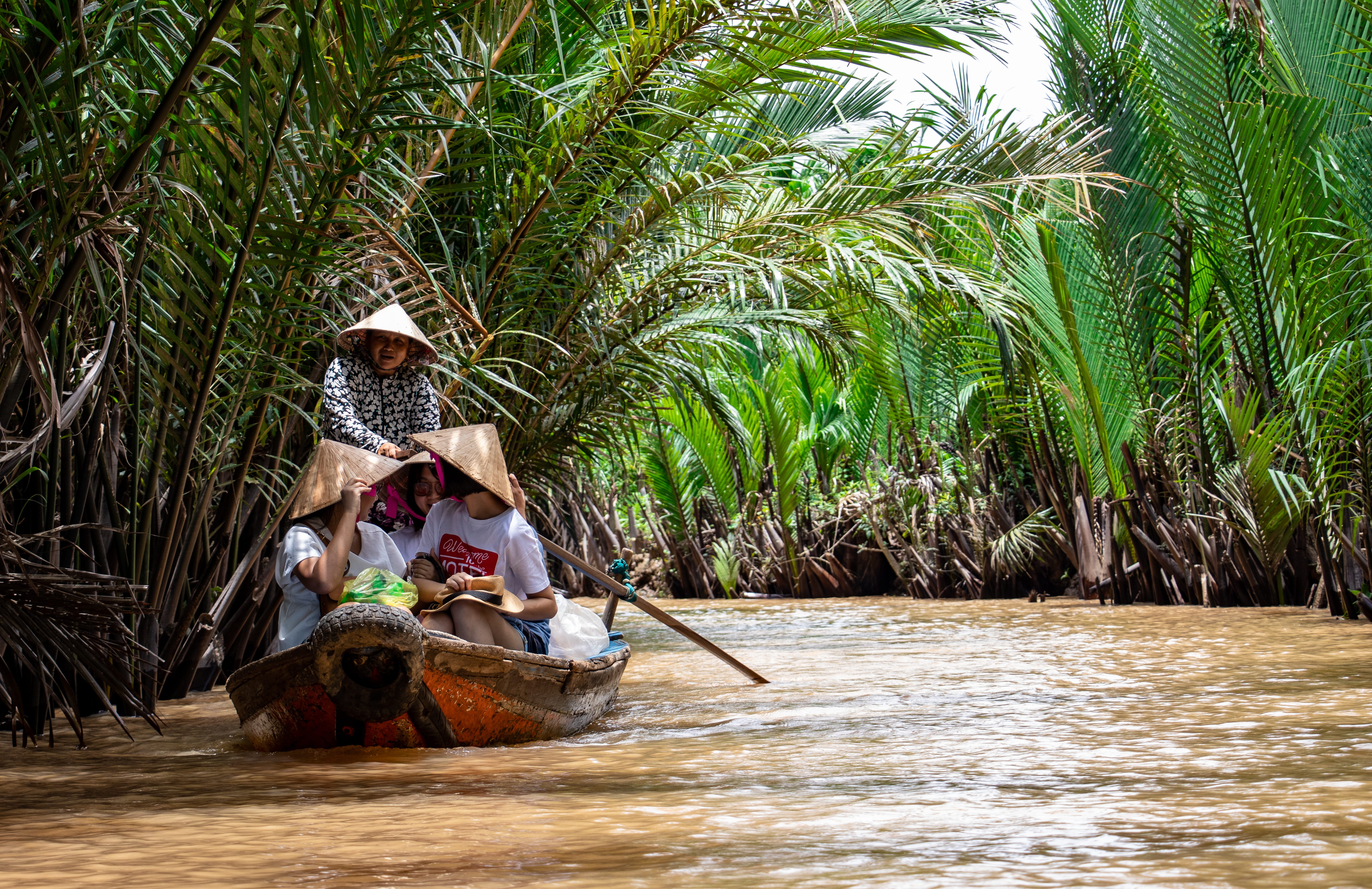 People Traveling Using Boat, Mekong, mekong delta, mekong river