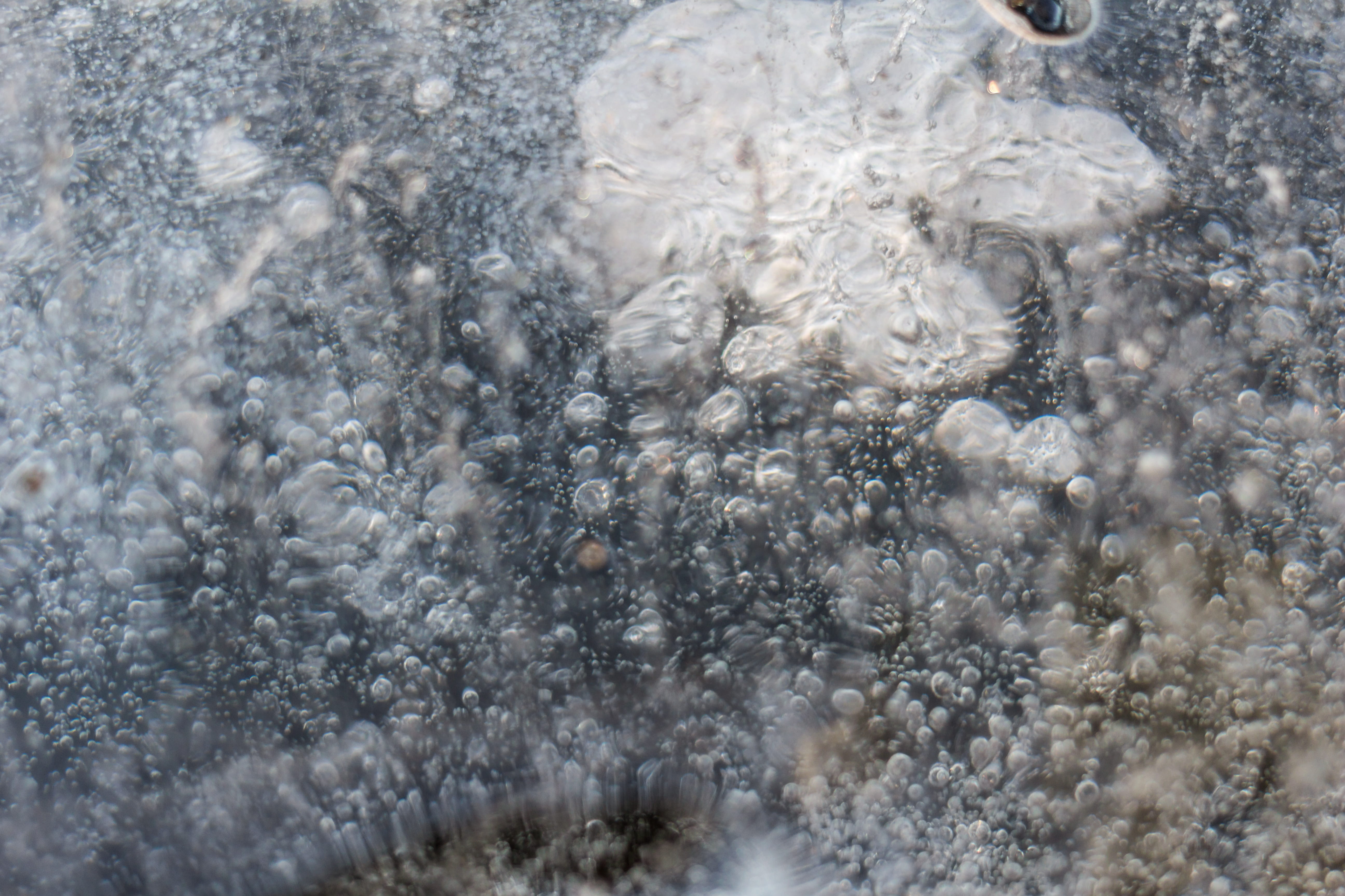ice, winter, bubbles, lake, drops, nature, cold temperature