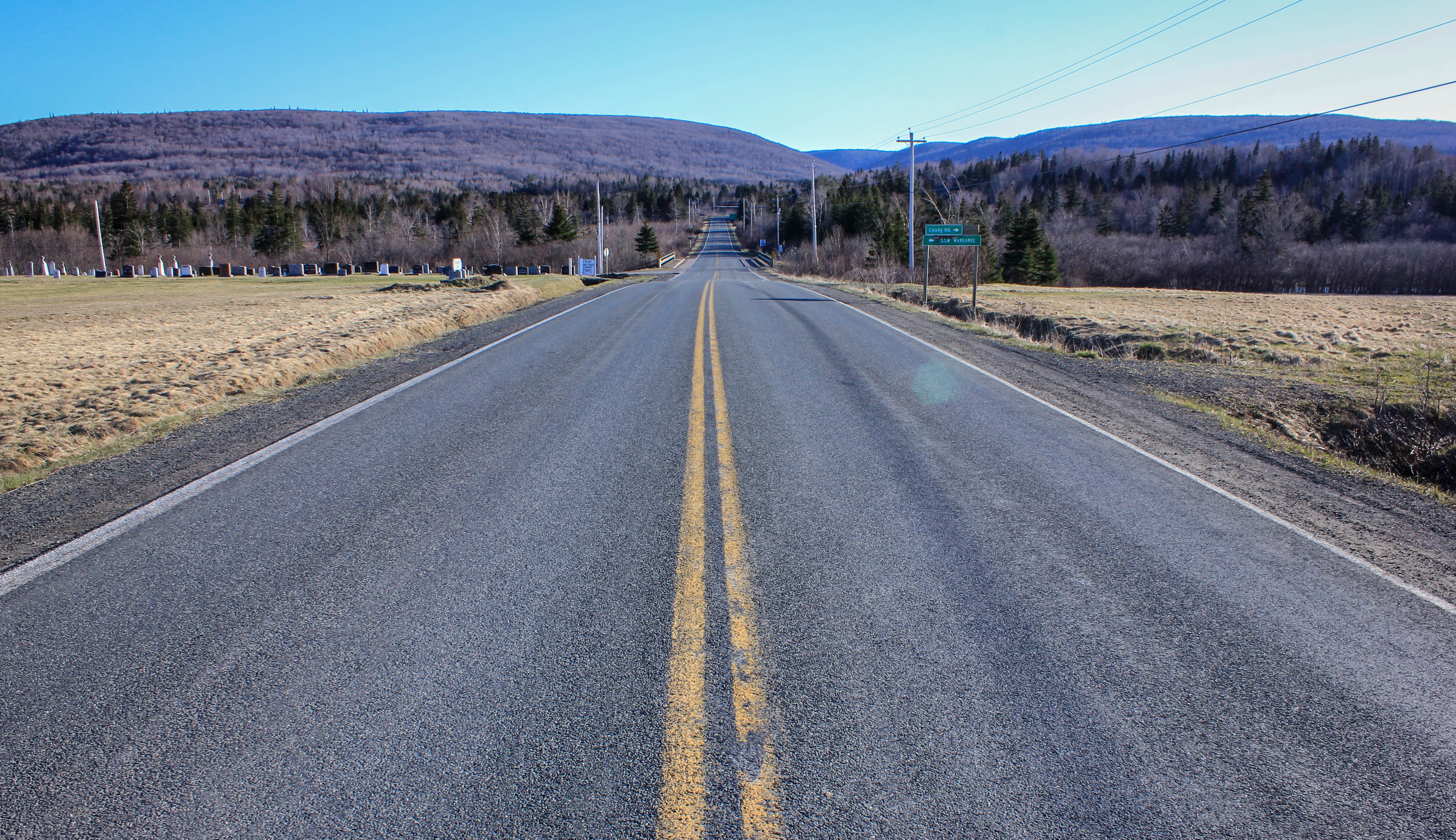 canada, south west margaree, southwest margaree road, stretch
