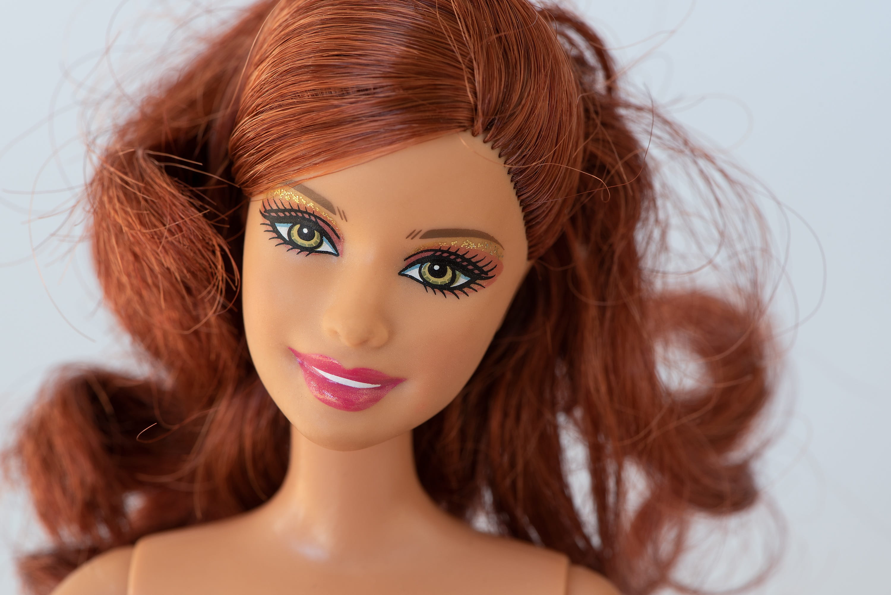 doll, doll face, red head, barbie, toys, figure, girls toys