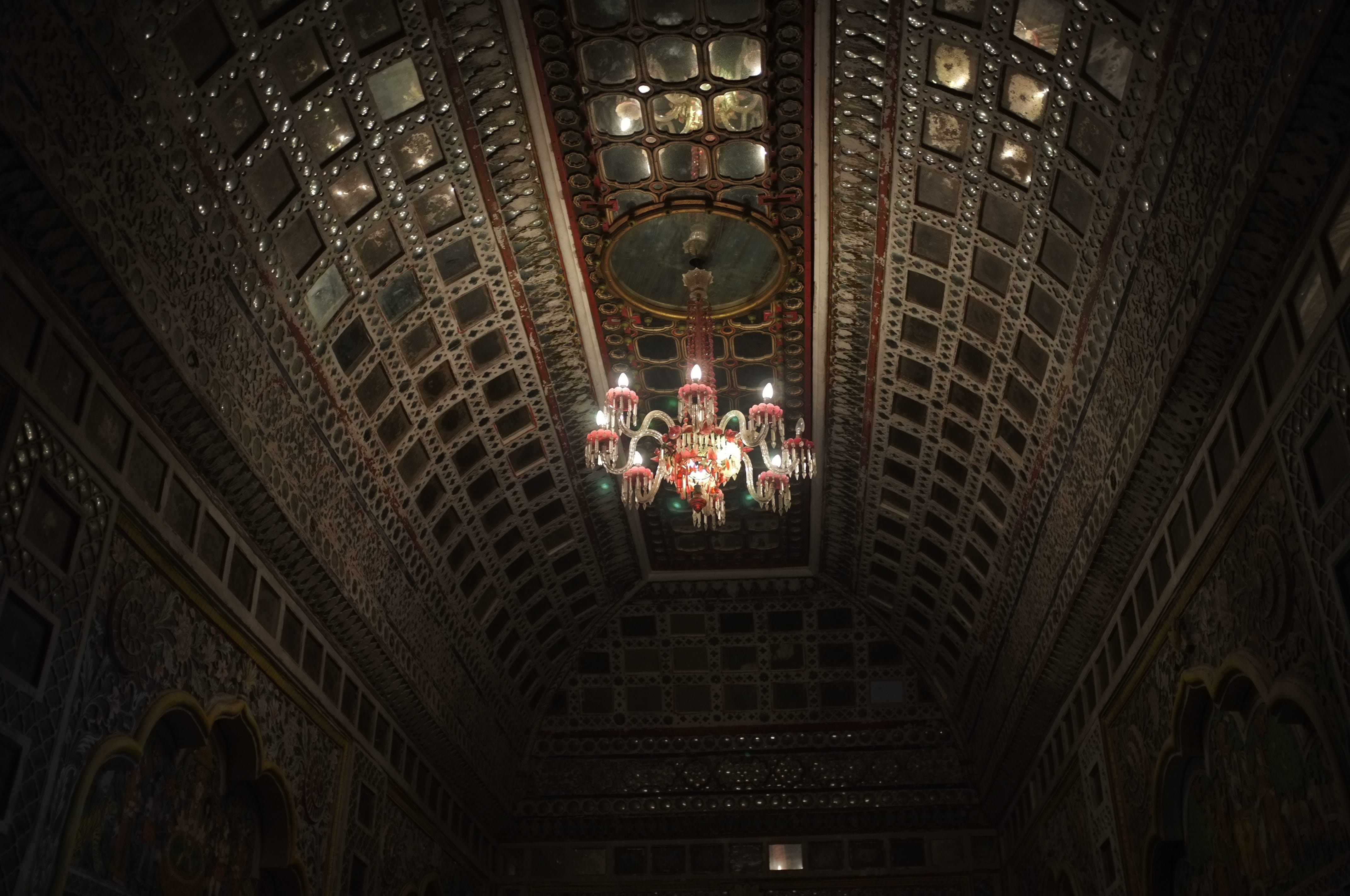 palace, chandelier, luxury, architecture, low angle view, built structure