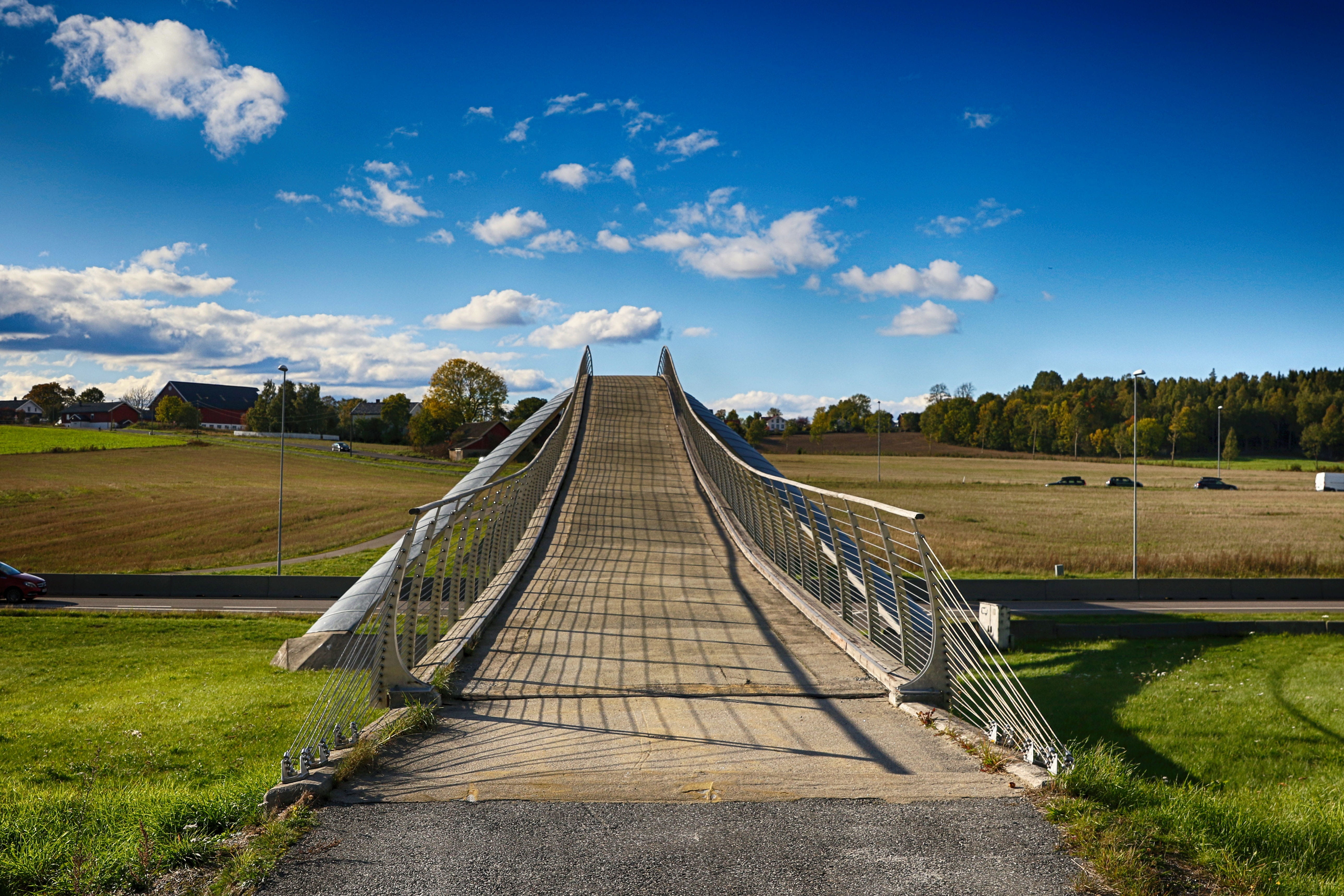 bridge, landscape, architecture, sky, cloud - sky, nature, direction