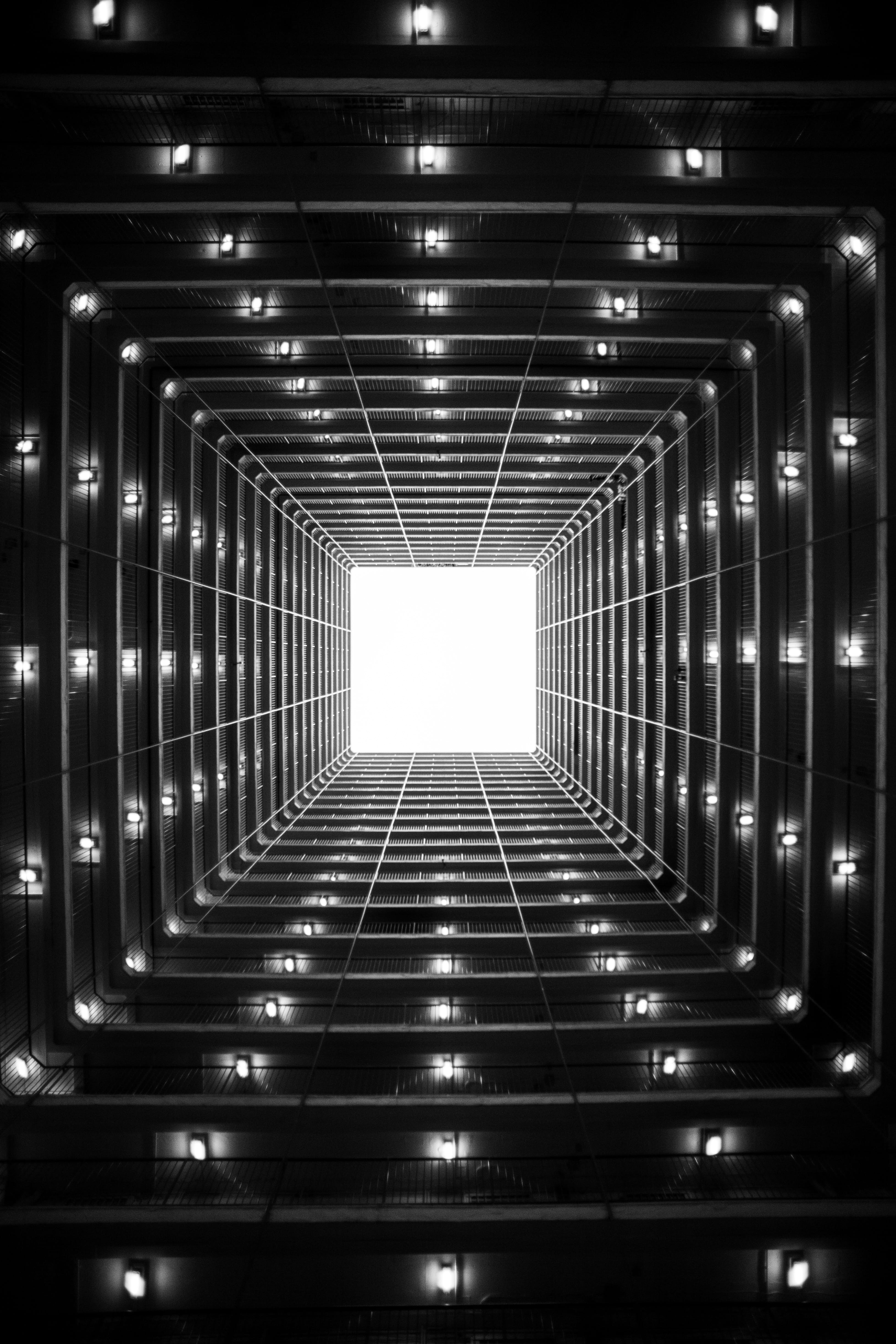 white lights illustration, architecture, illuminated, built structure