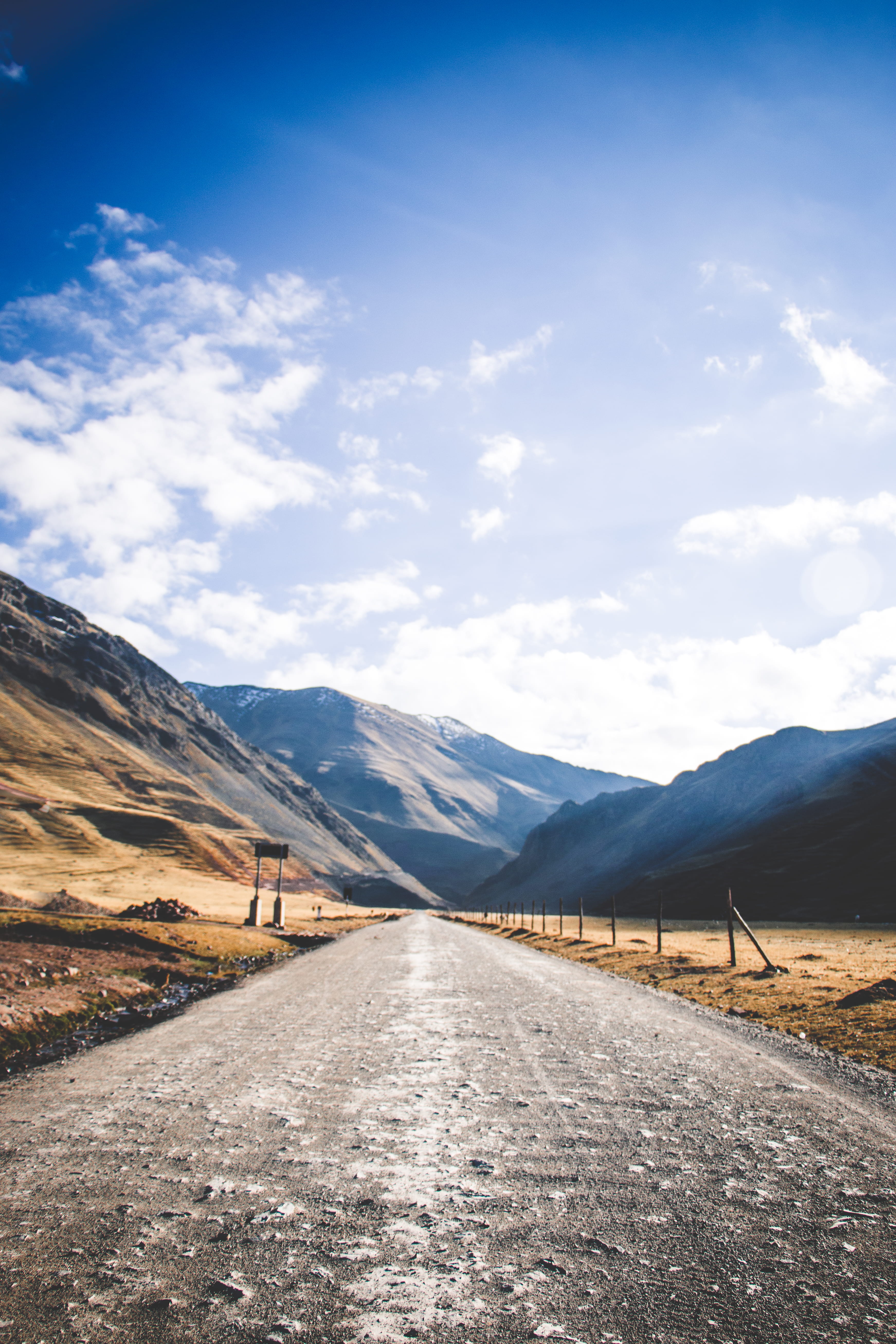 empty road between mountains, sky, scenics - nature, the way forward