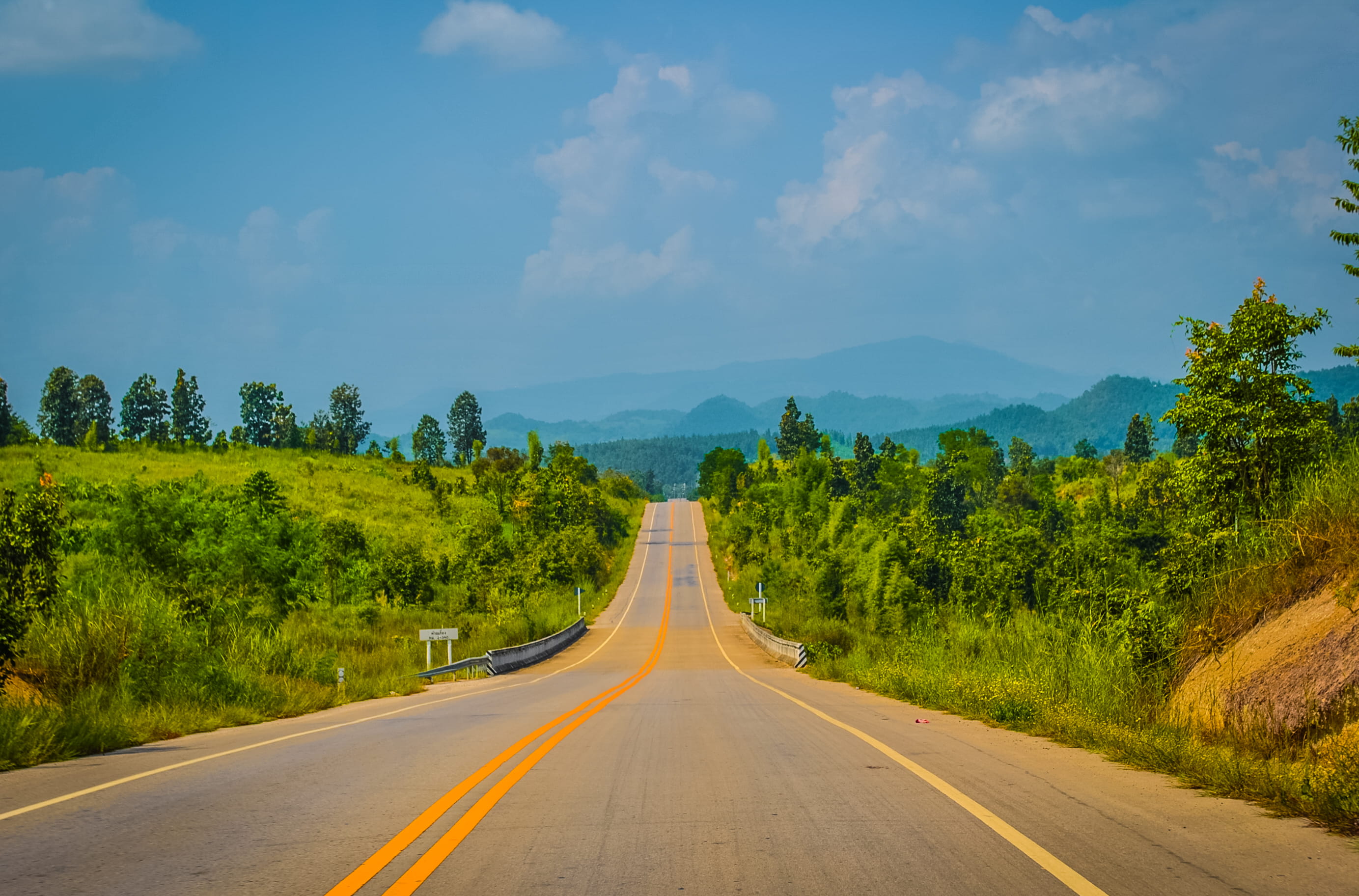 thailand, na hin lat, khao yai national park, trees, way, road