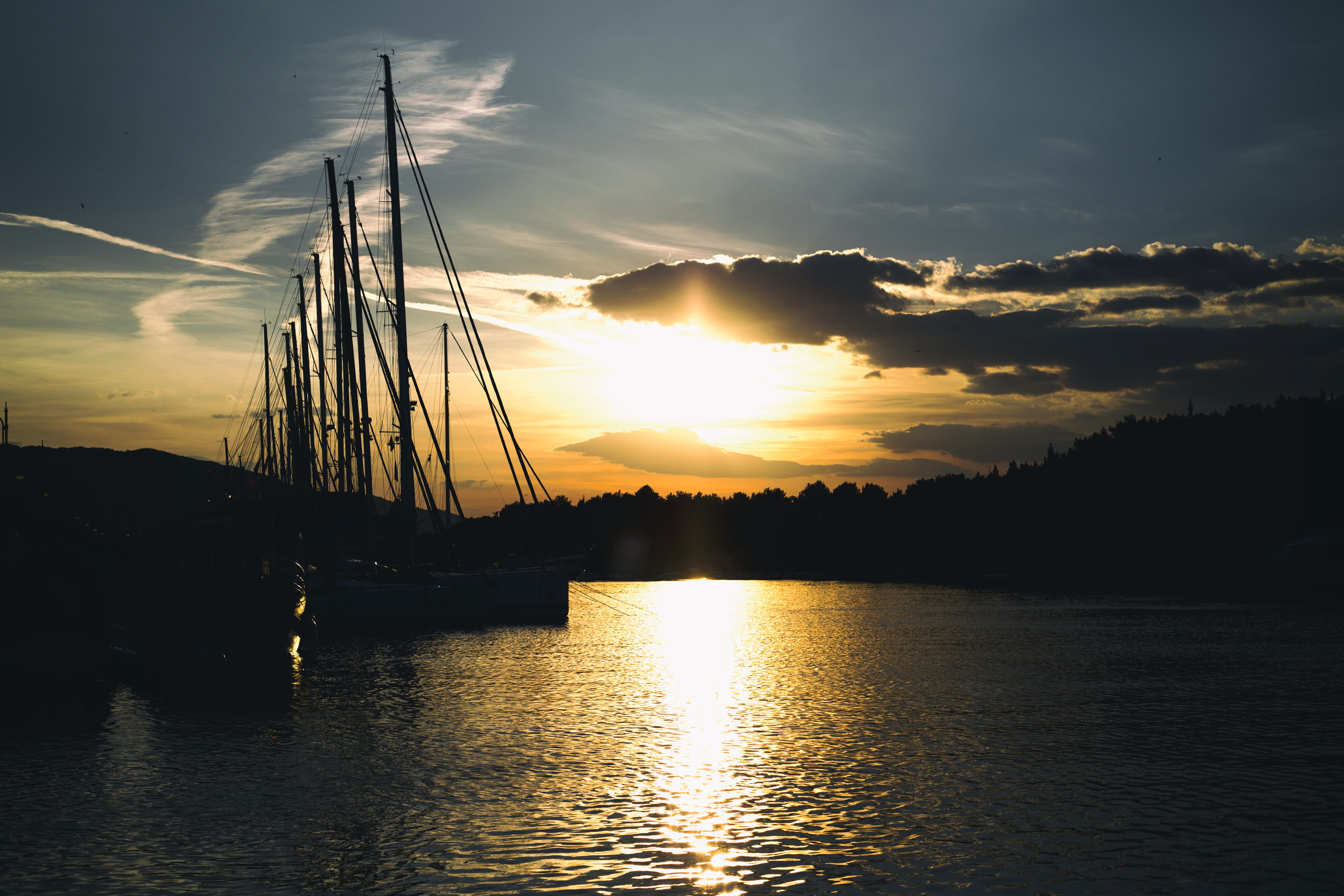sunset, sea, cloud, water, sky, reflection, scenics - nature