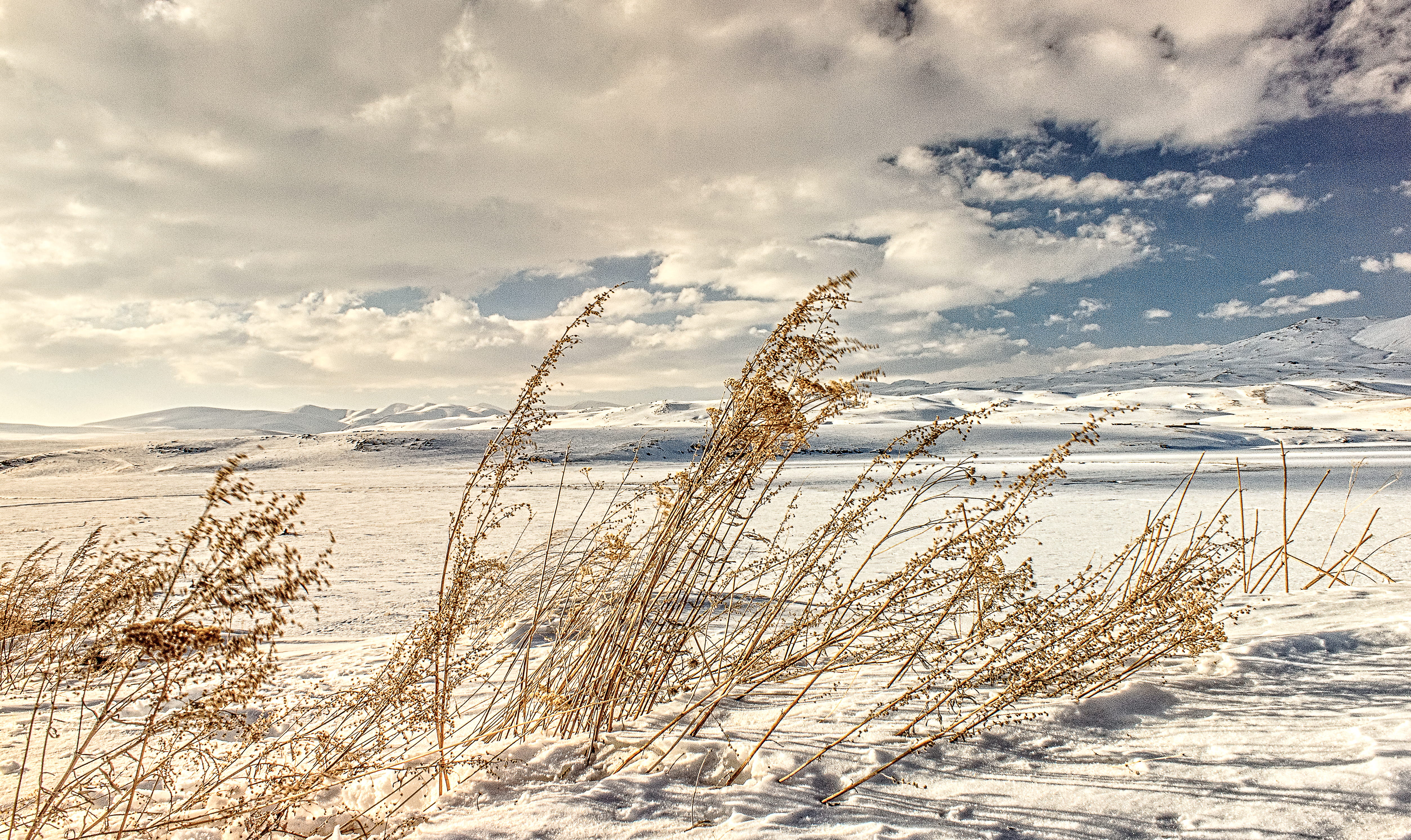 clouds, mountains, snow, winter, cold temperature, cloud - sky