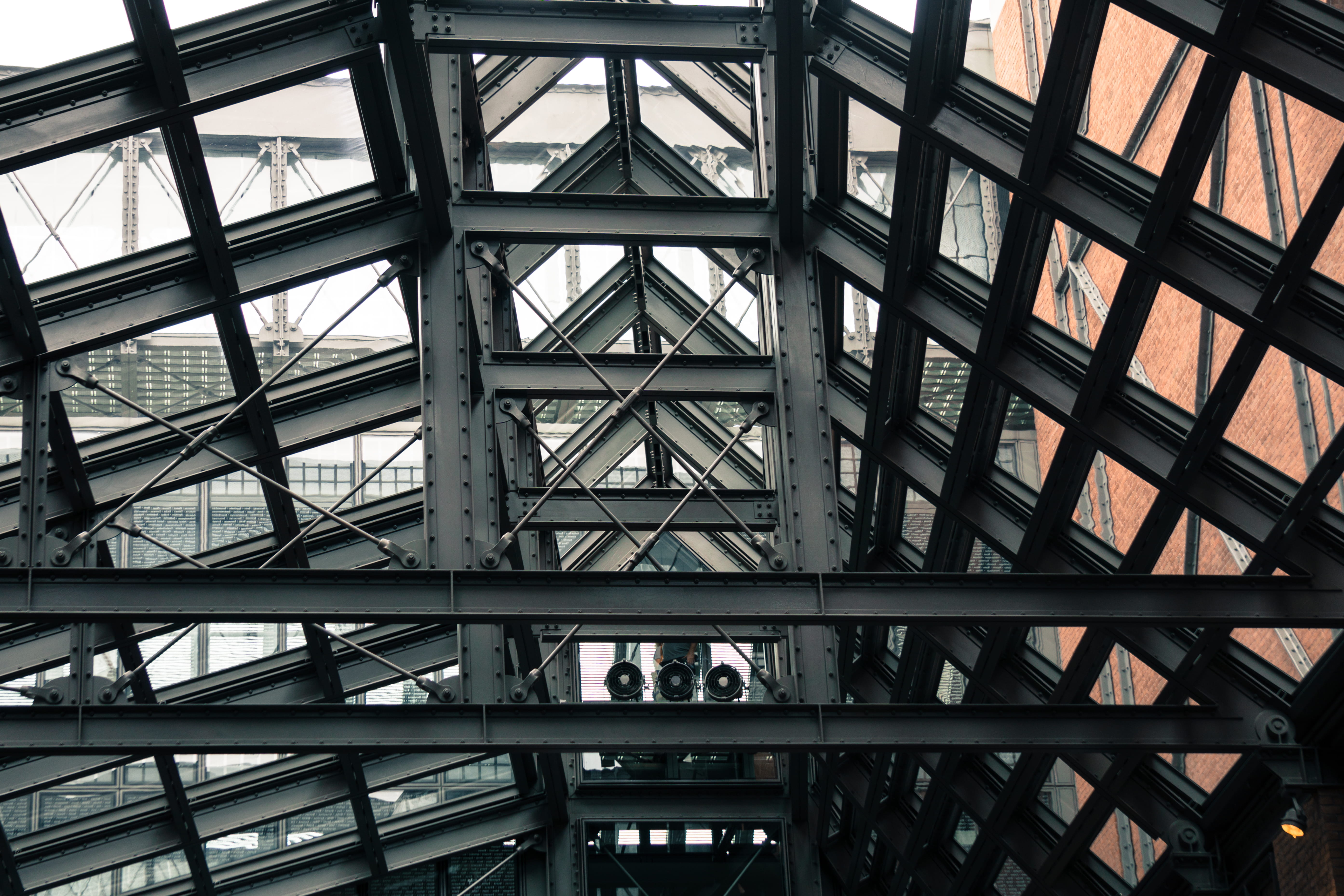 beams, pattern, brick, steel, remember, built structure, architecture