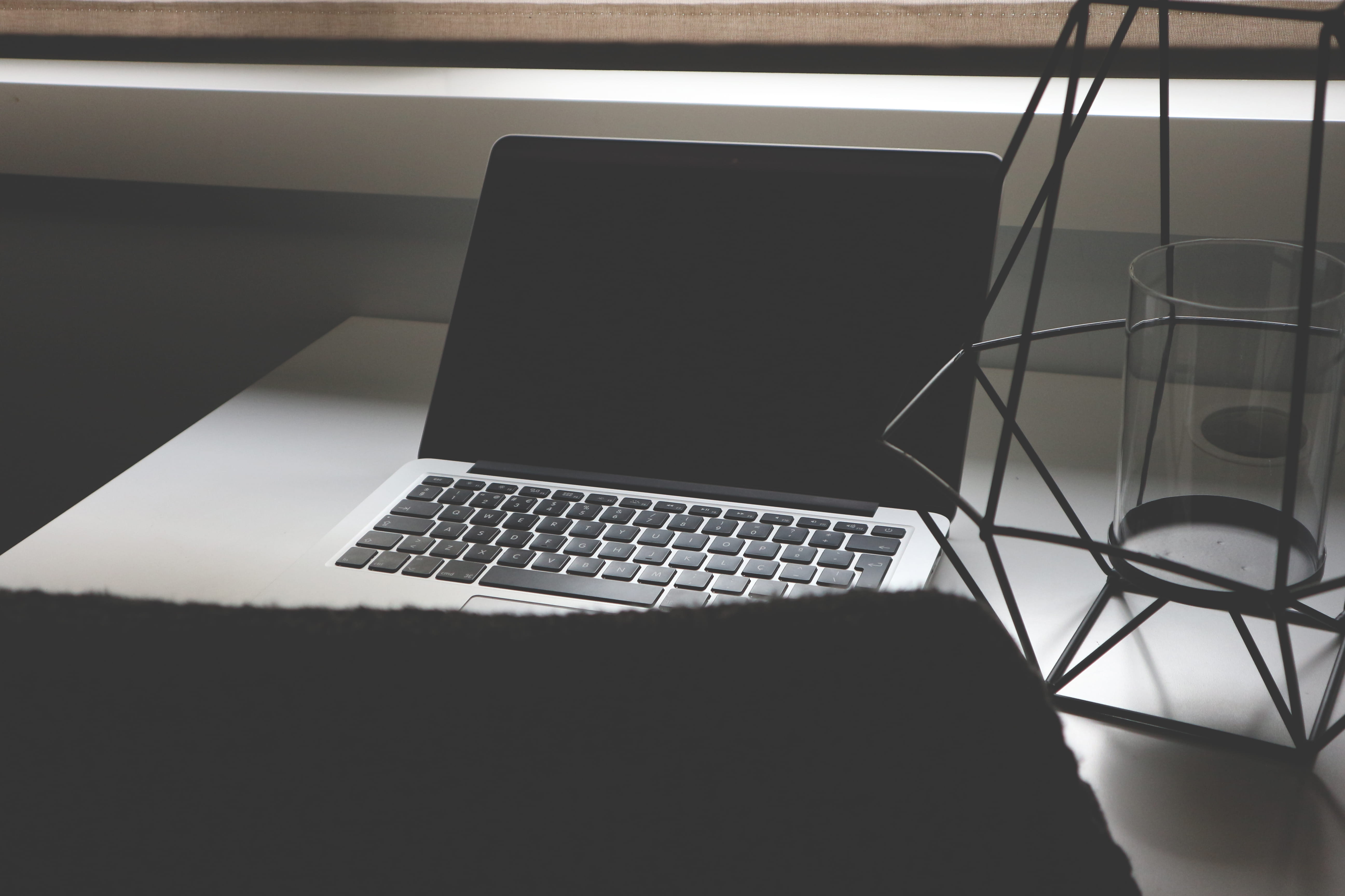 computer, laptop, working, table, apple, mac, keyboard, mockup