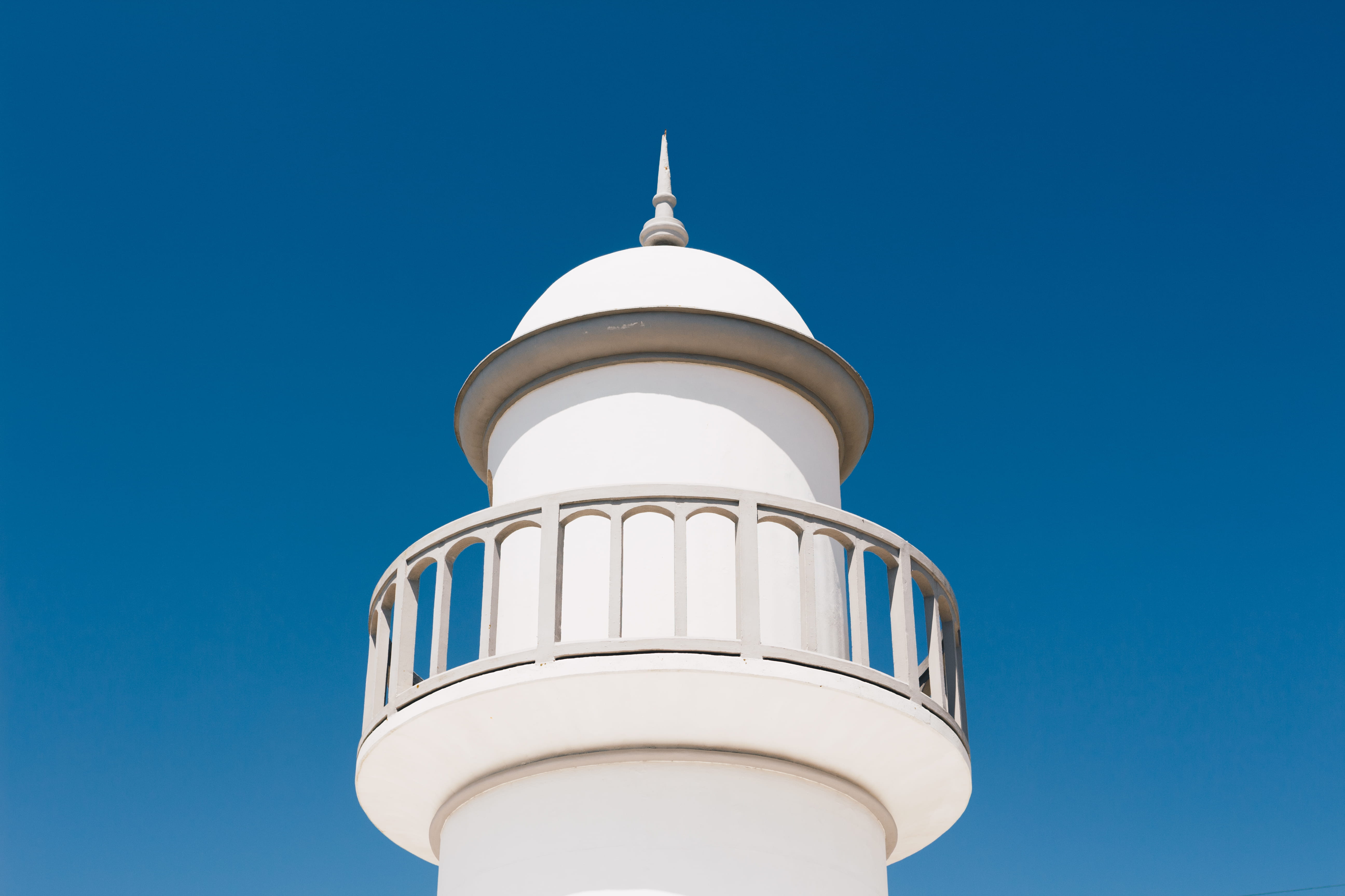 White Lighthouse Under Blue Sky, architectural, architectural design