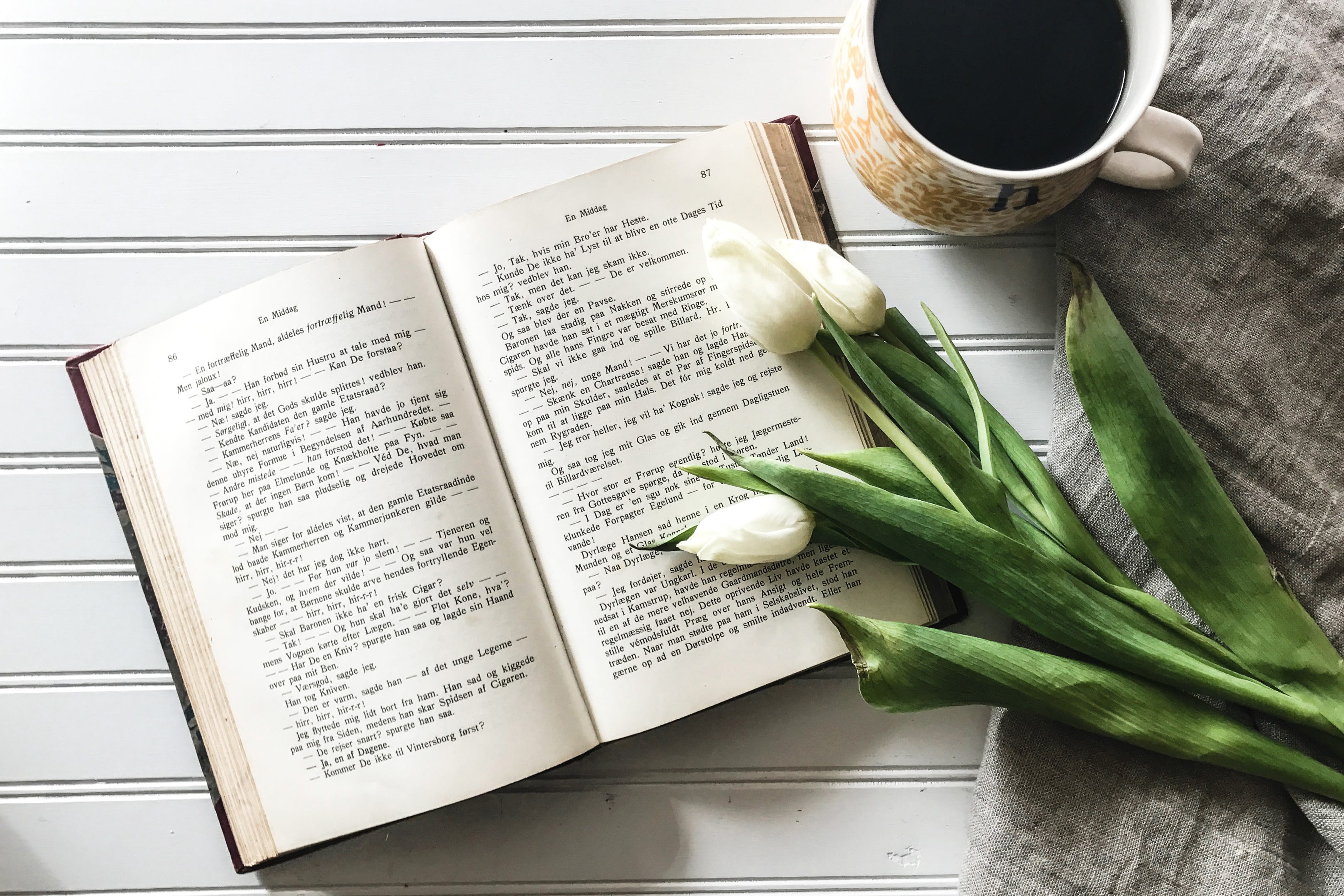 Coffee, Flowers and Open Book, food and Drink, books, hD Wallpaper