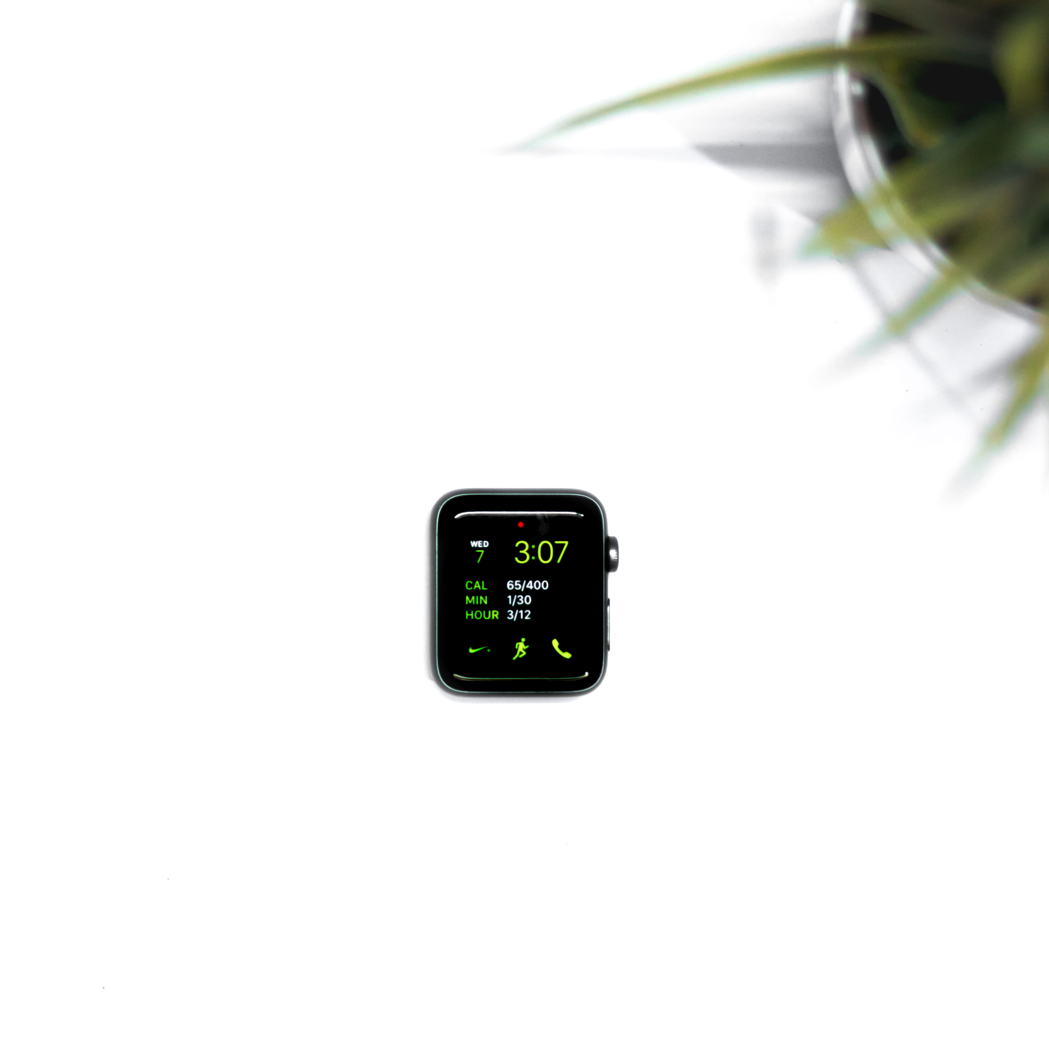 apple, watch, ios, clean, aesthetic, minimal, white, green