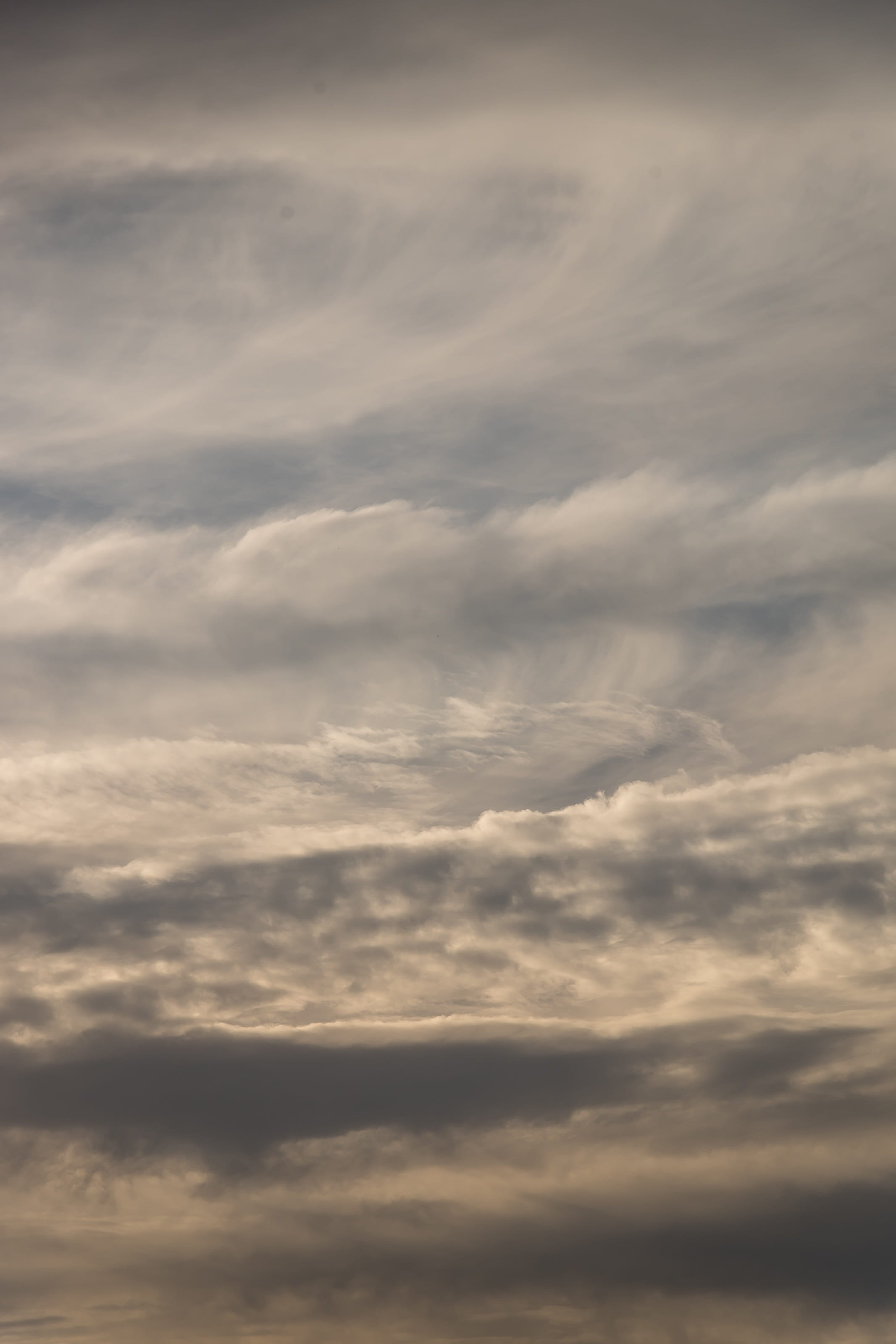 clouds, white, grey, cloudscape, delicate, layers, pattern