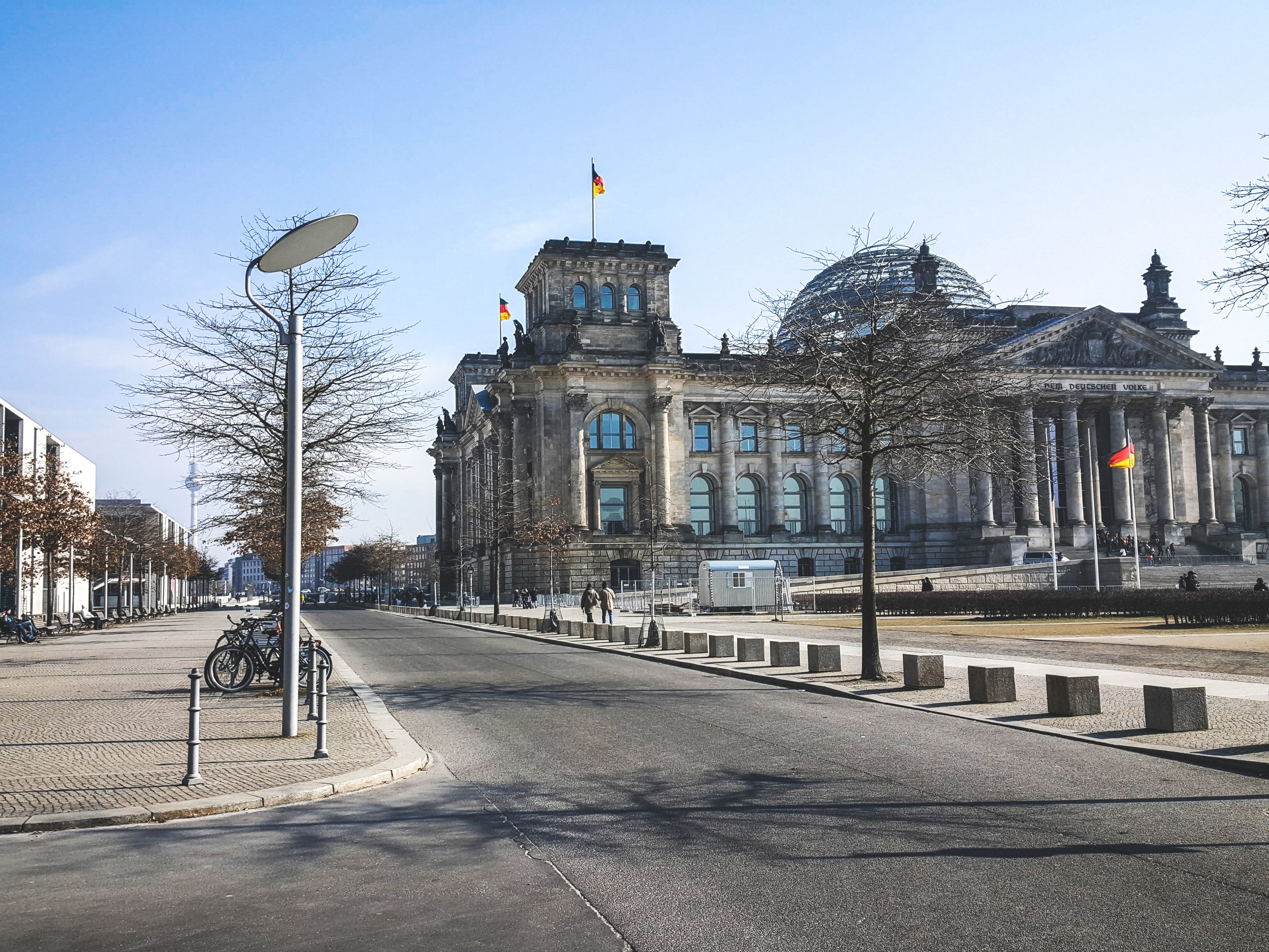 germany, berlin, reichstag building, alexanderplatz, spring
