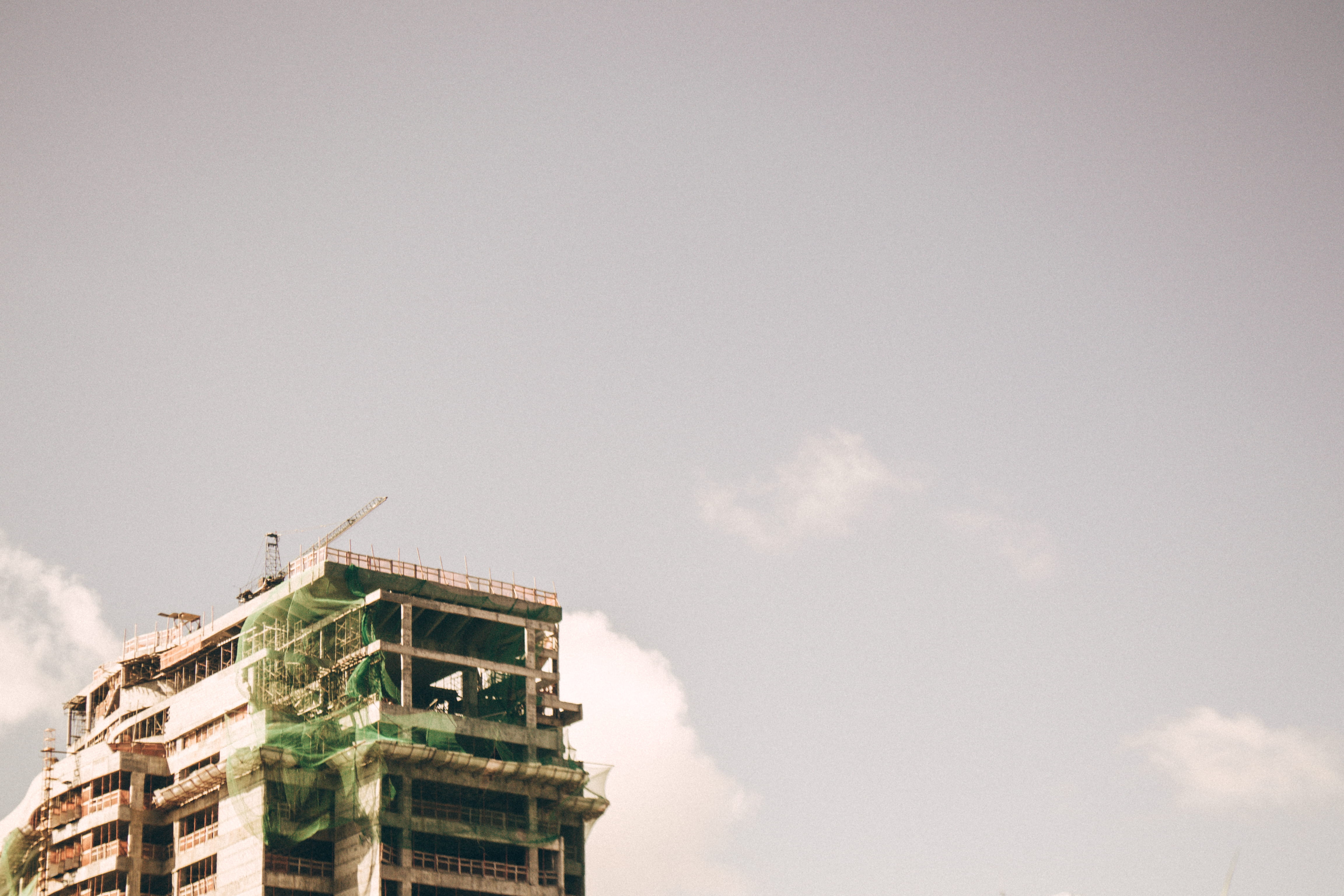 Gray Concrete Building, architecture, constructing, construction