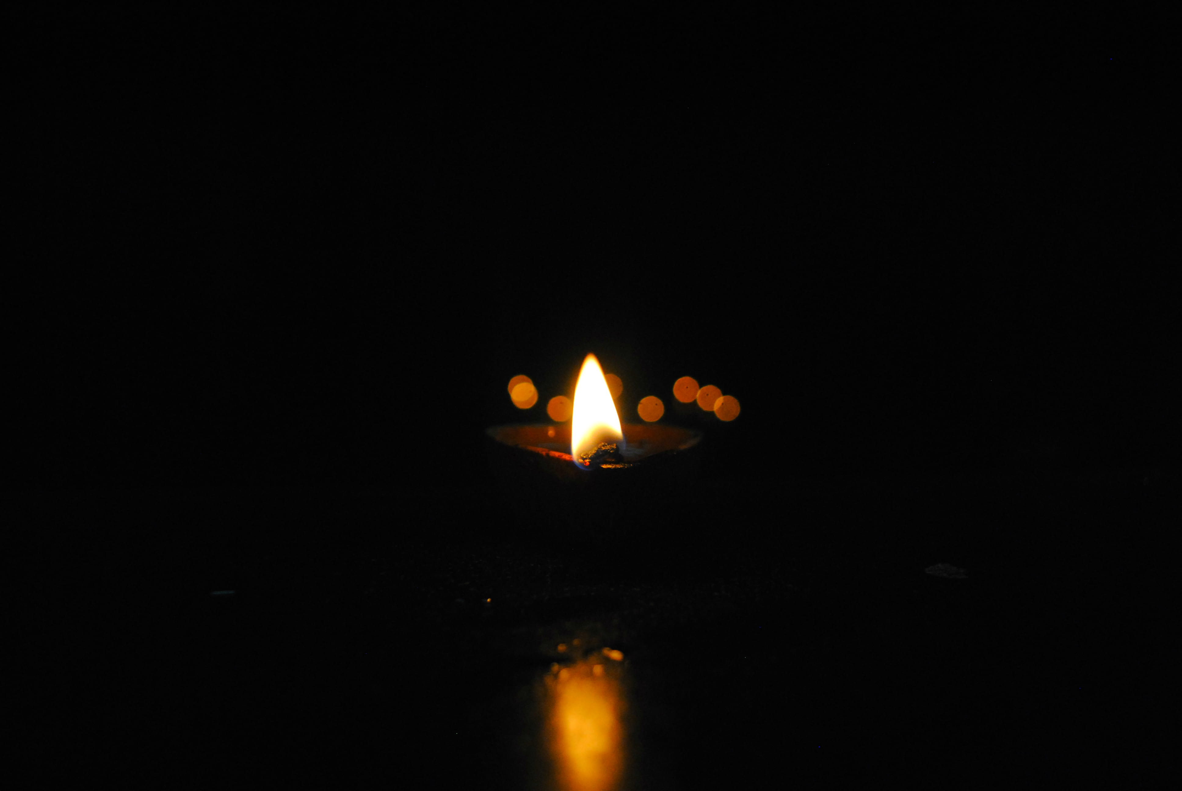 Yellow Flame, black background, blur, burn, burning, burnt, candle