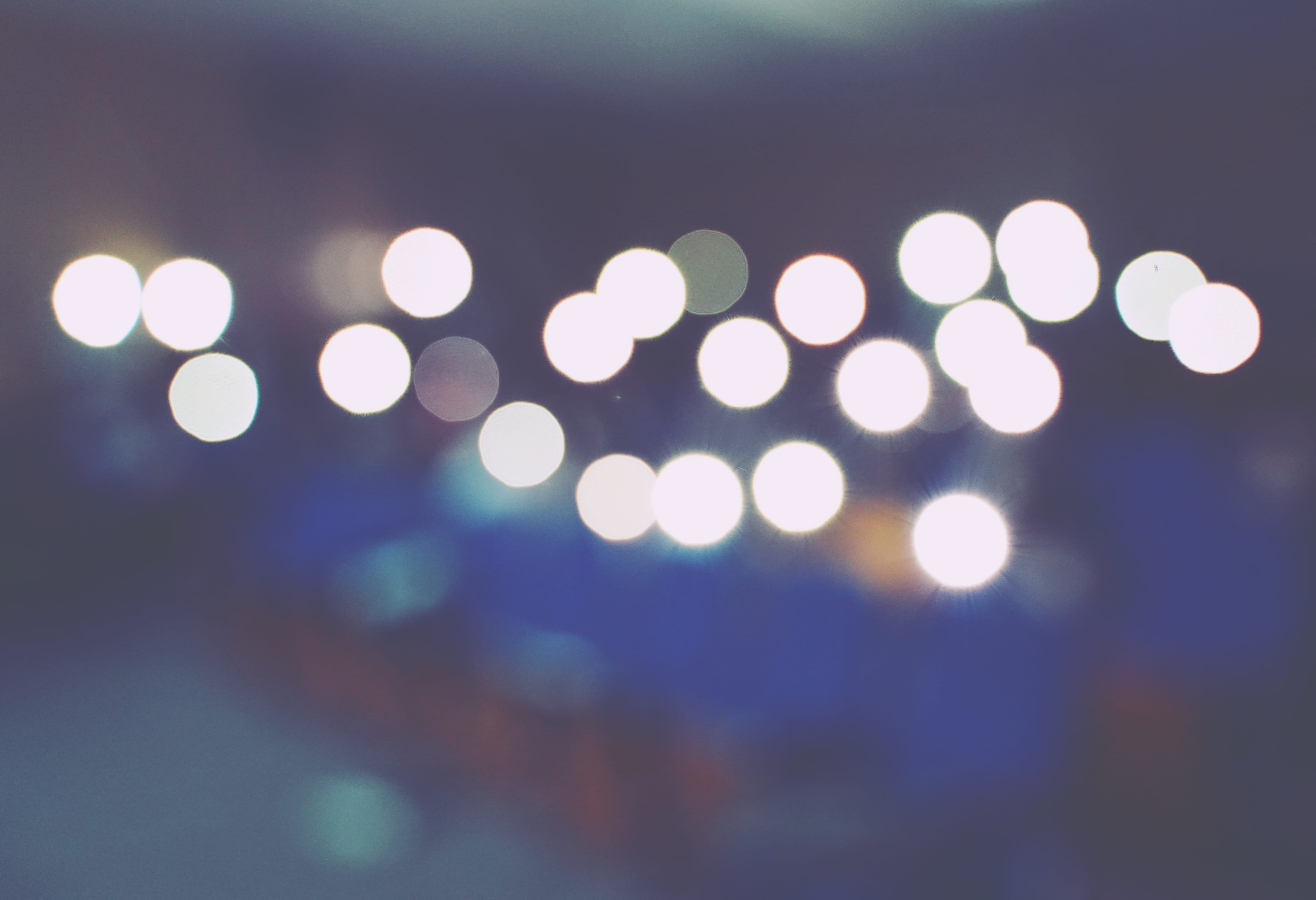 light, defocused, illuminated, night, circle, geometric shape