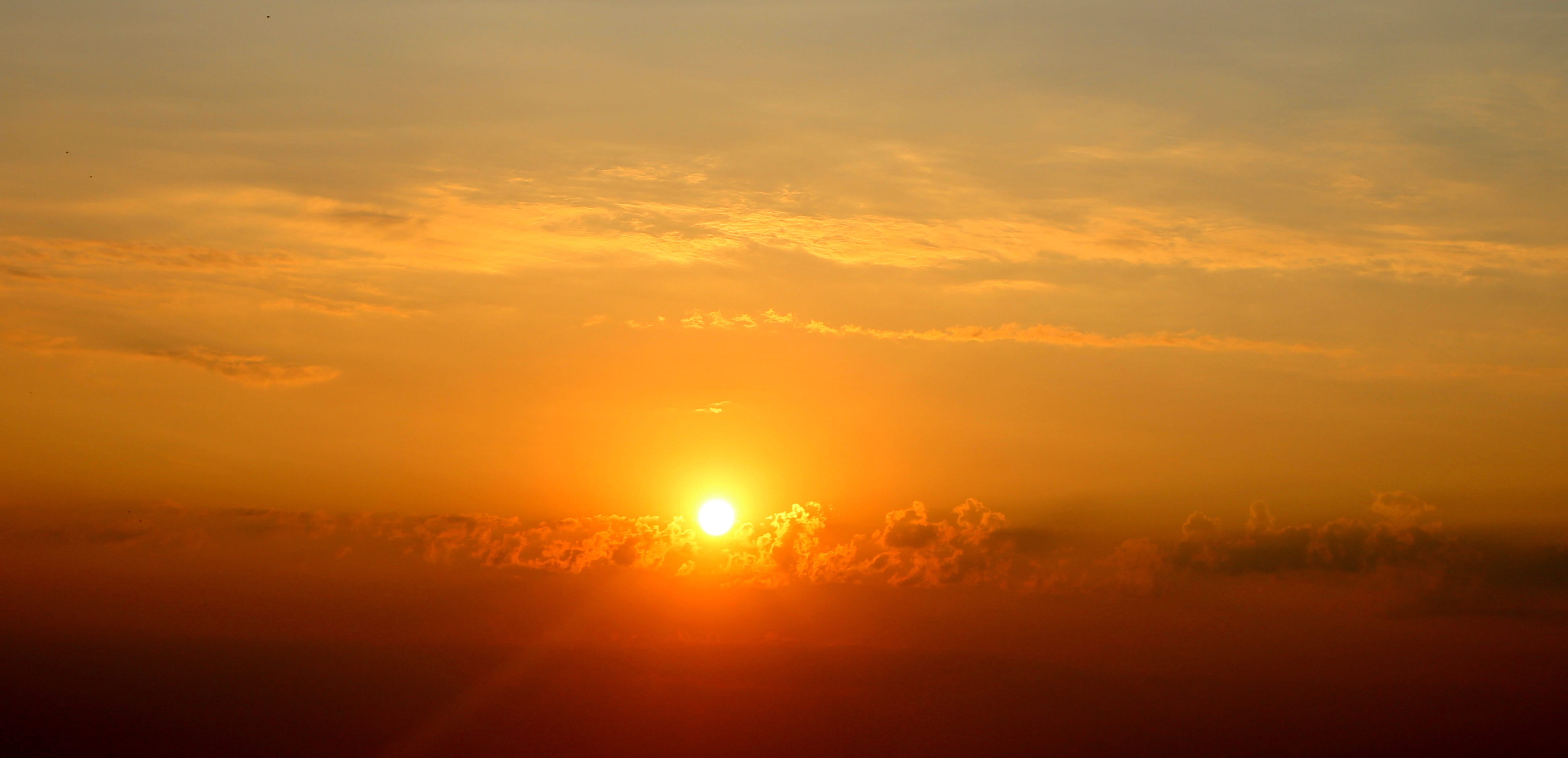 sunrise, cloud, twilight, red, nice, sunset, sky, orange color