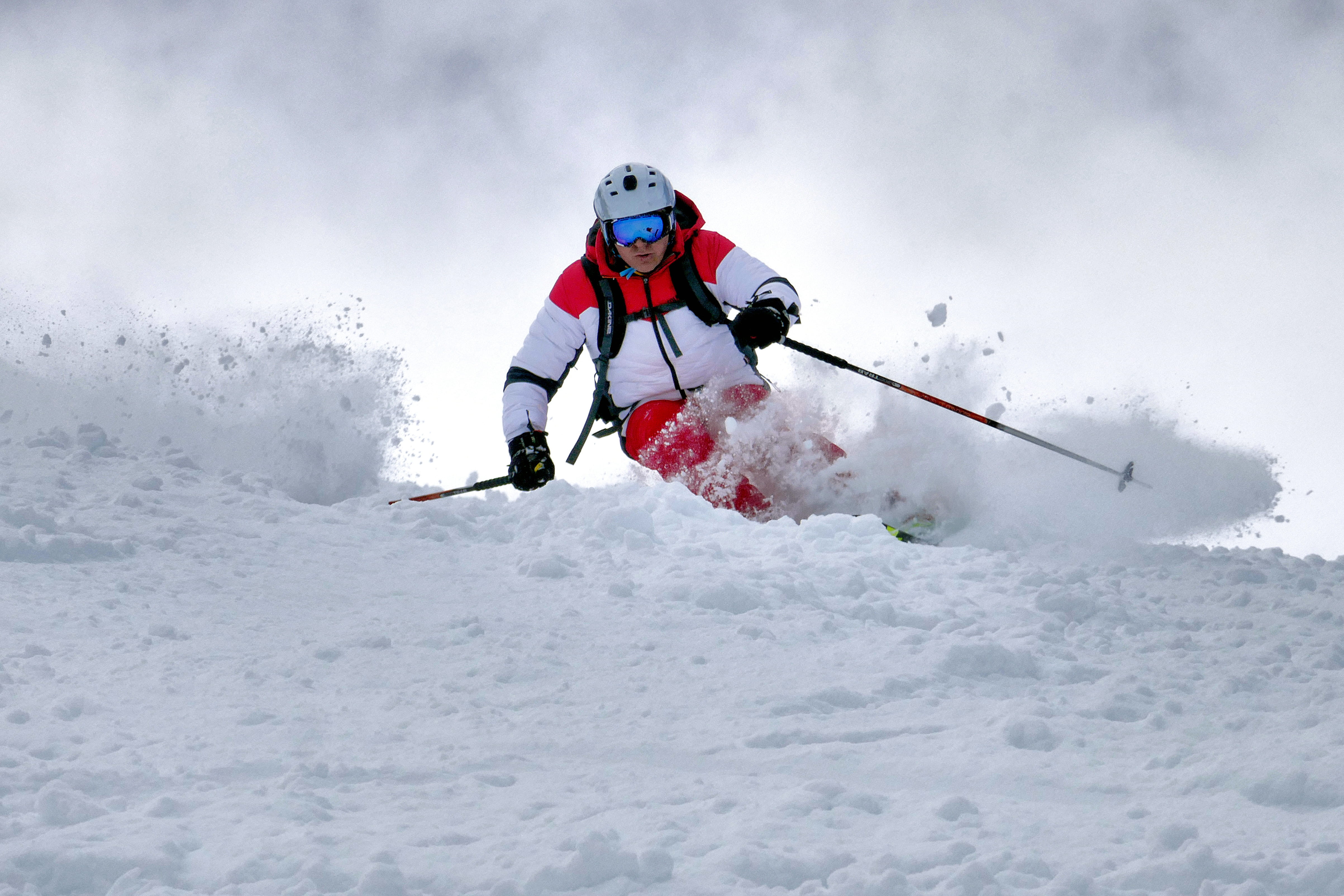 man skiing on snow, outdoors, nature, human, person, sport, sports