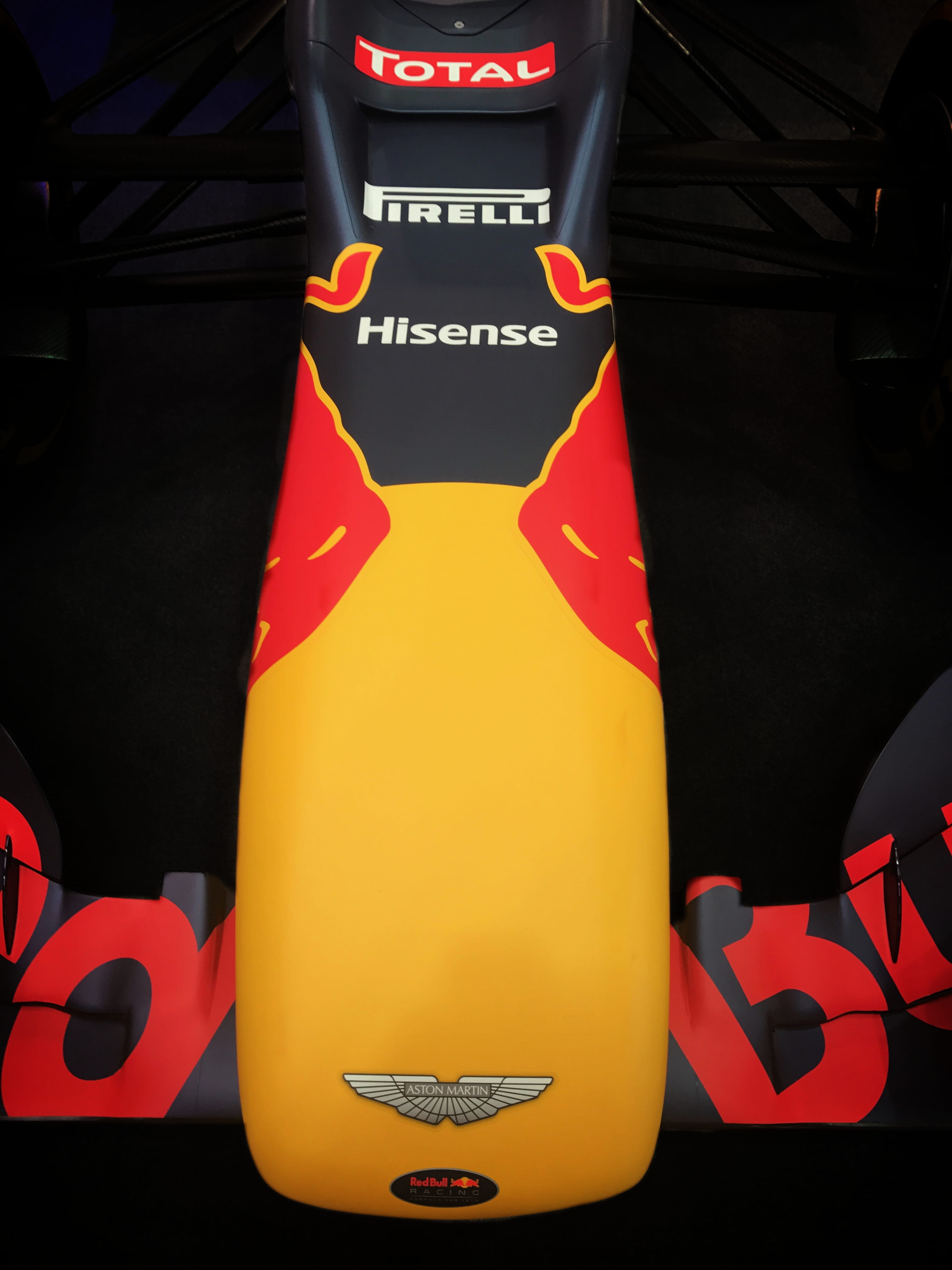 A HiSense promotional image., red, yellow, close-up, no people
