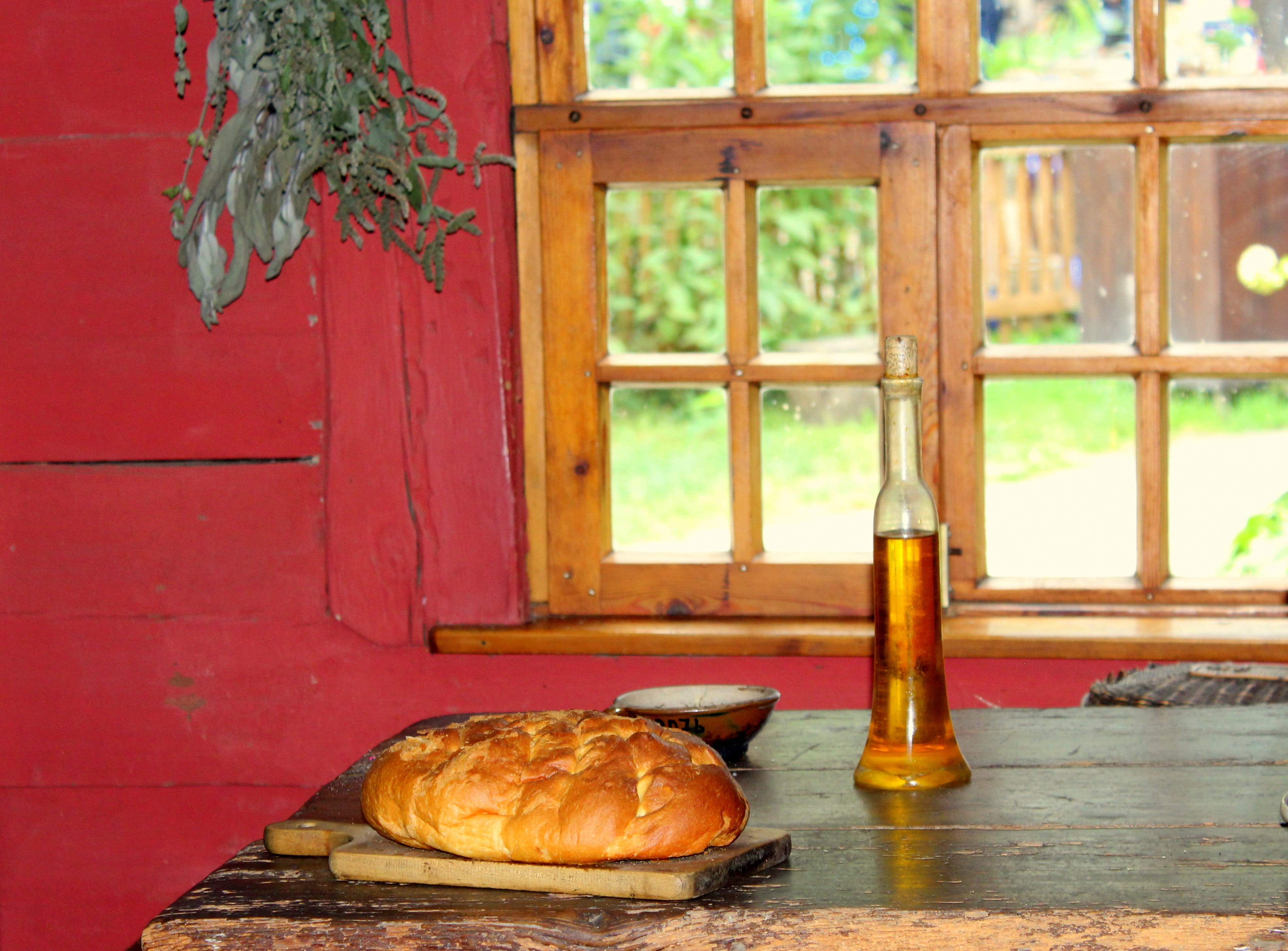 bread, cottage, house, dining table, the interior of the, rustic