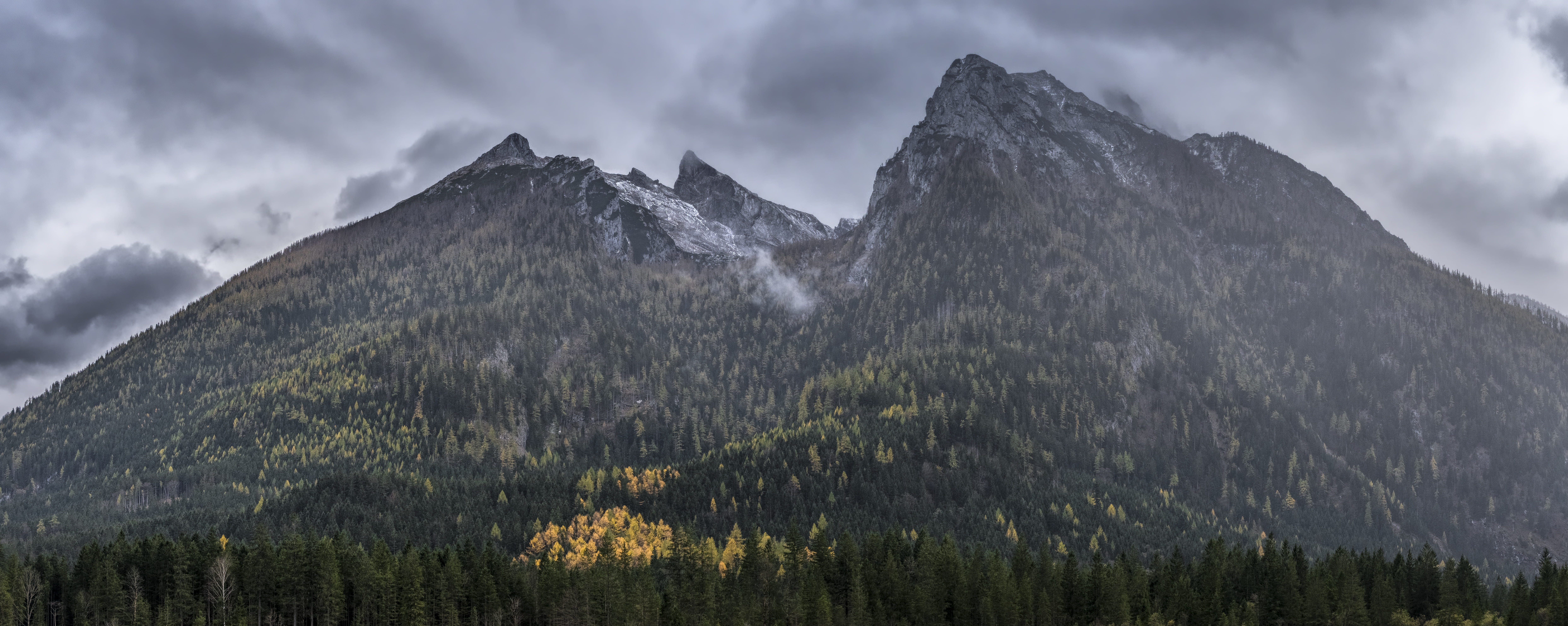 green mountain under white cloud, nature, outdoors, mountain range