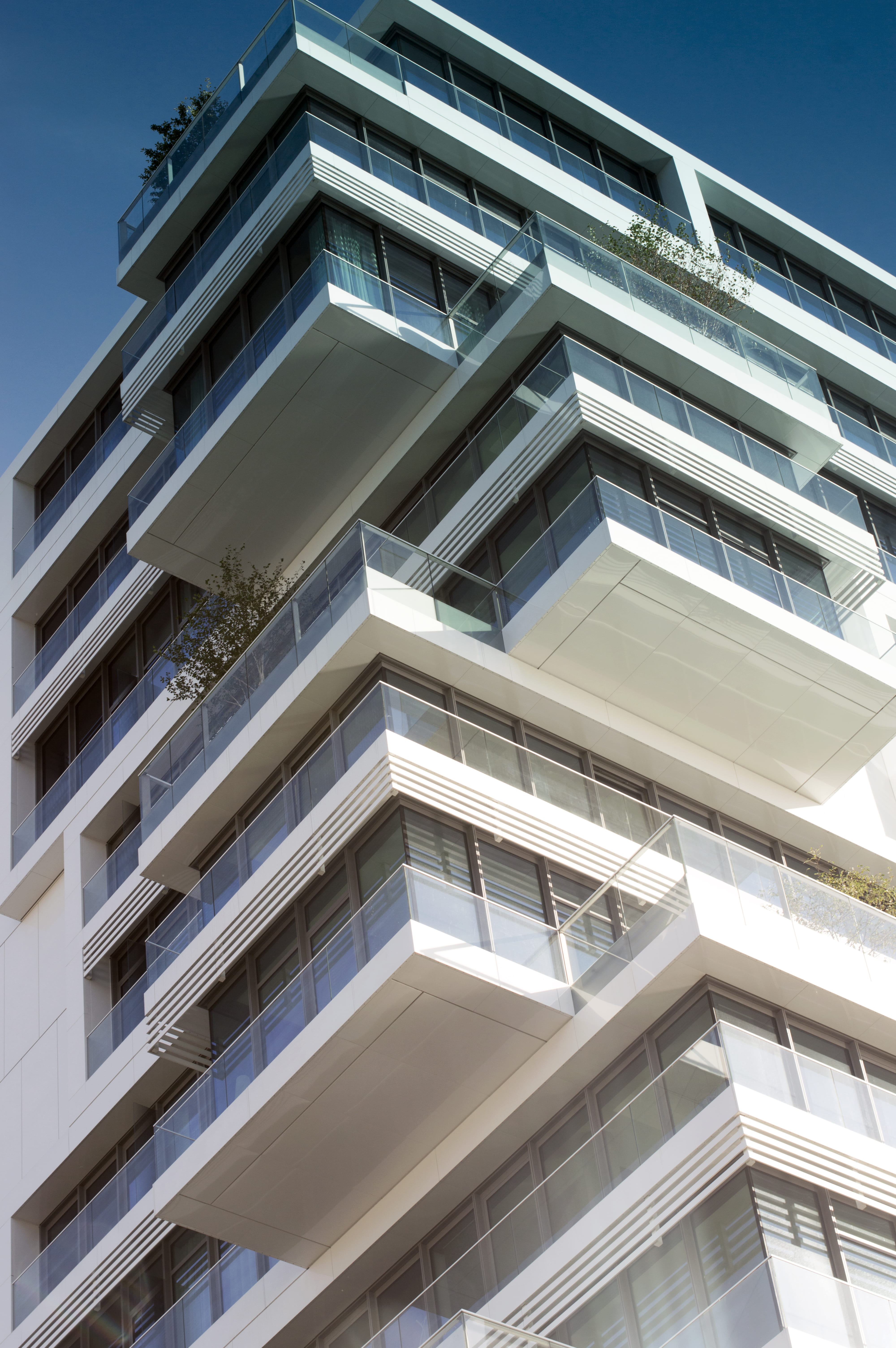 germany, berlin, stack, terraces, building, white, sunny, modern