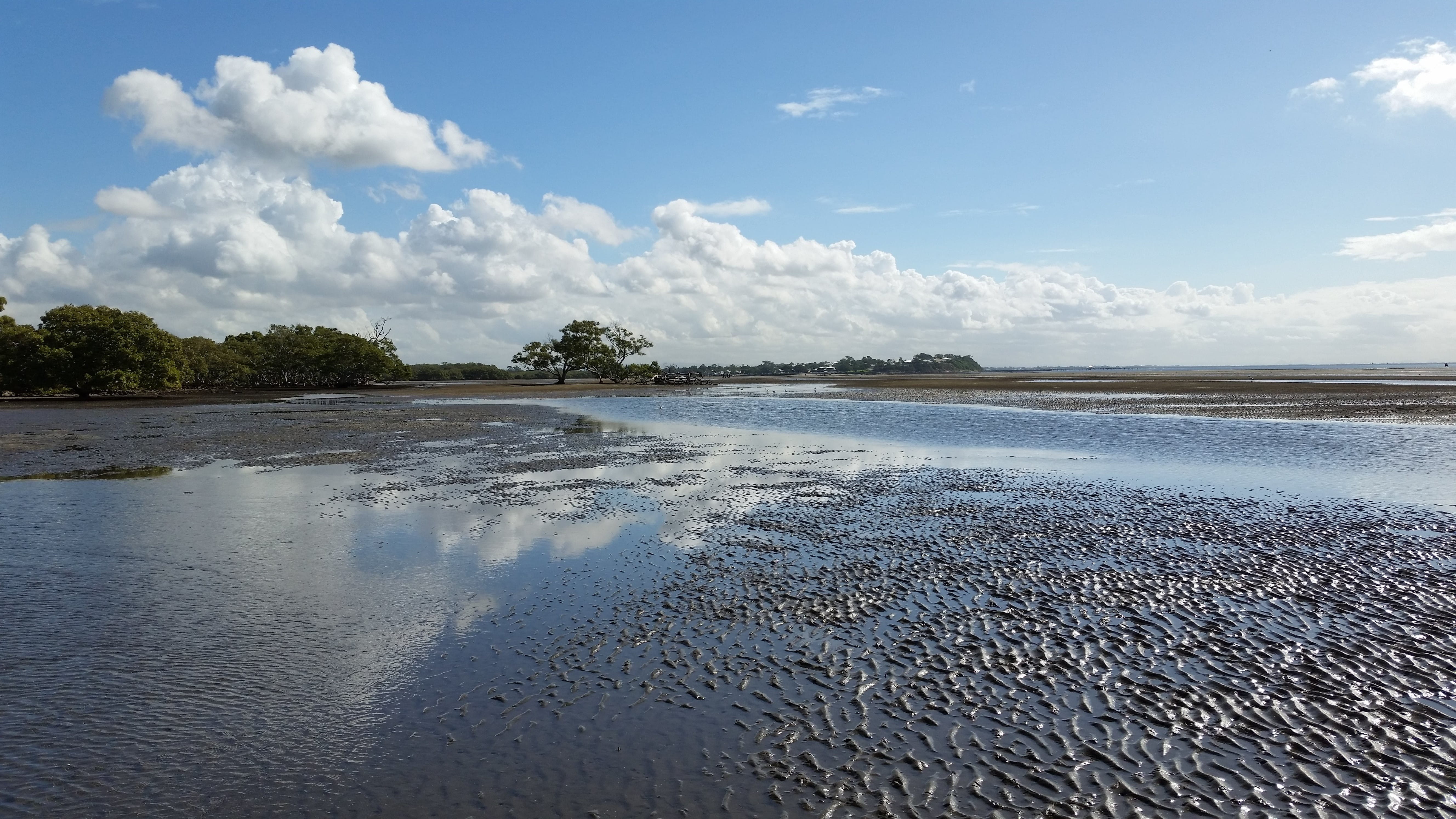 sun, water, blue, clouds, sky, cloud - sky, scenics - nature