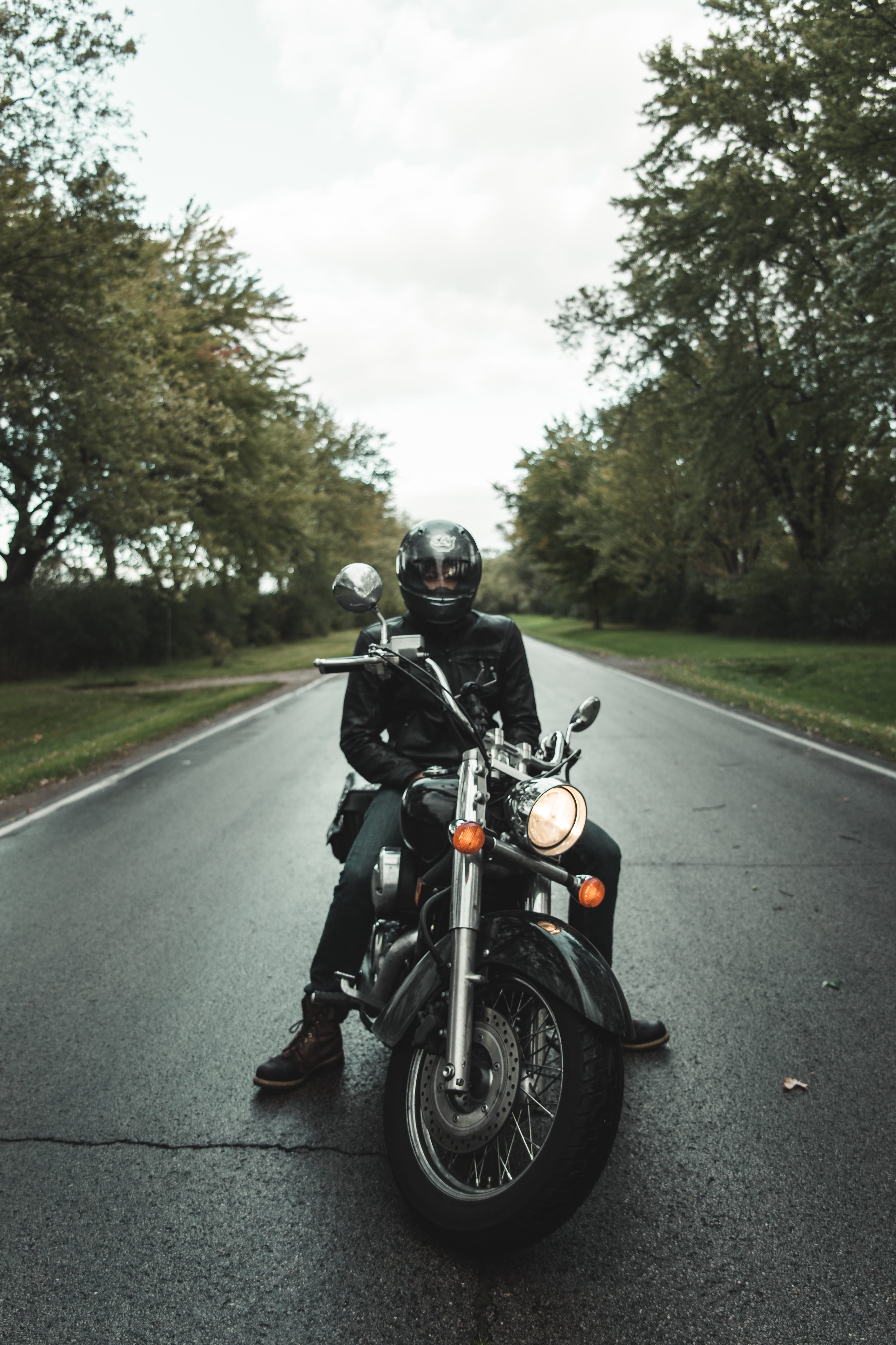 man riding motorcycle on black road, hd background, hd wallpaper