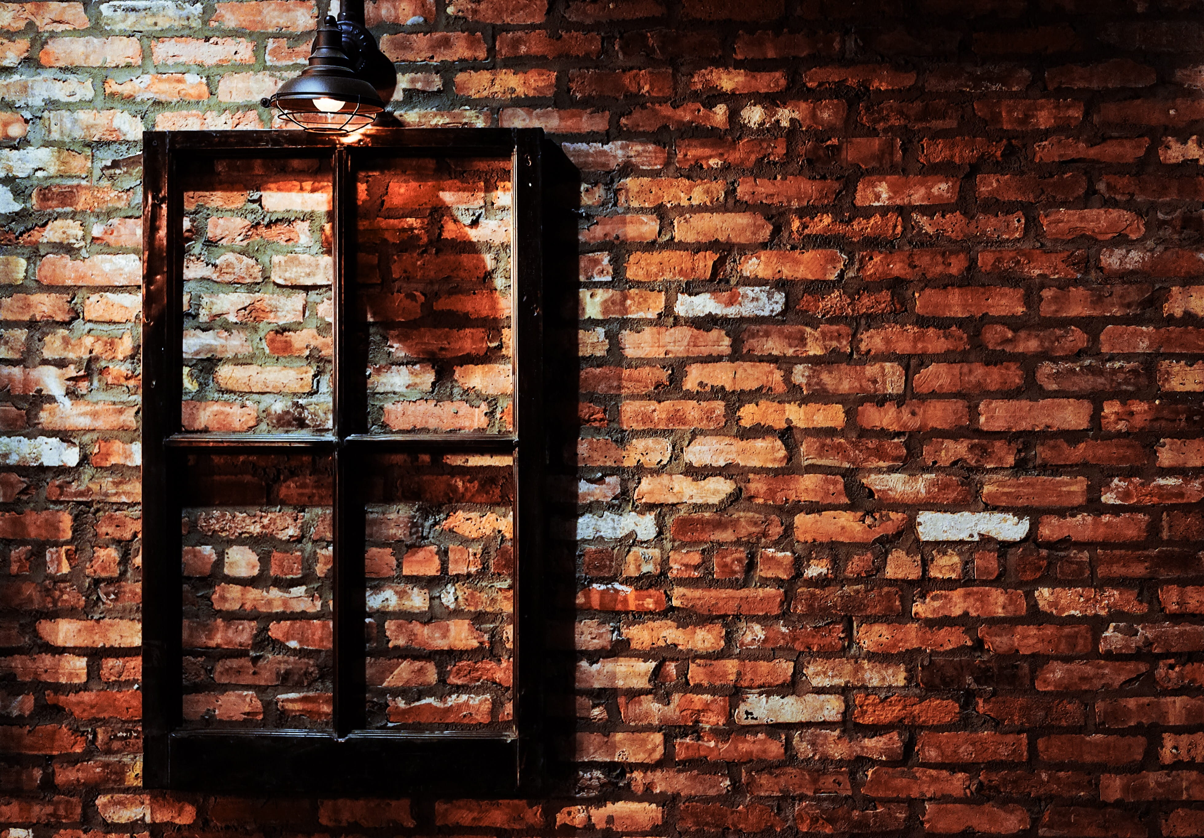 window, brick, rustic, frame, red brick, brick wall, wall - building feature
