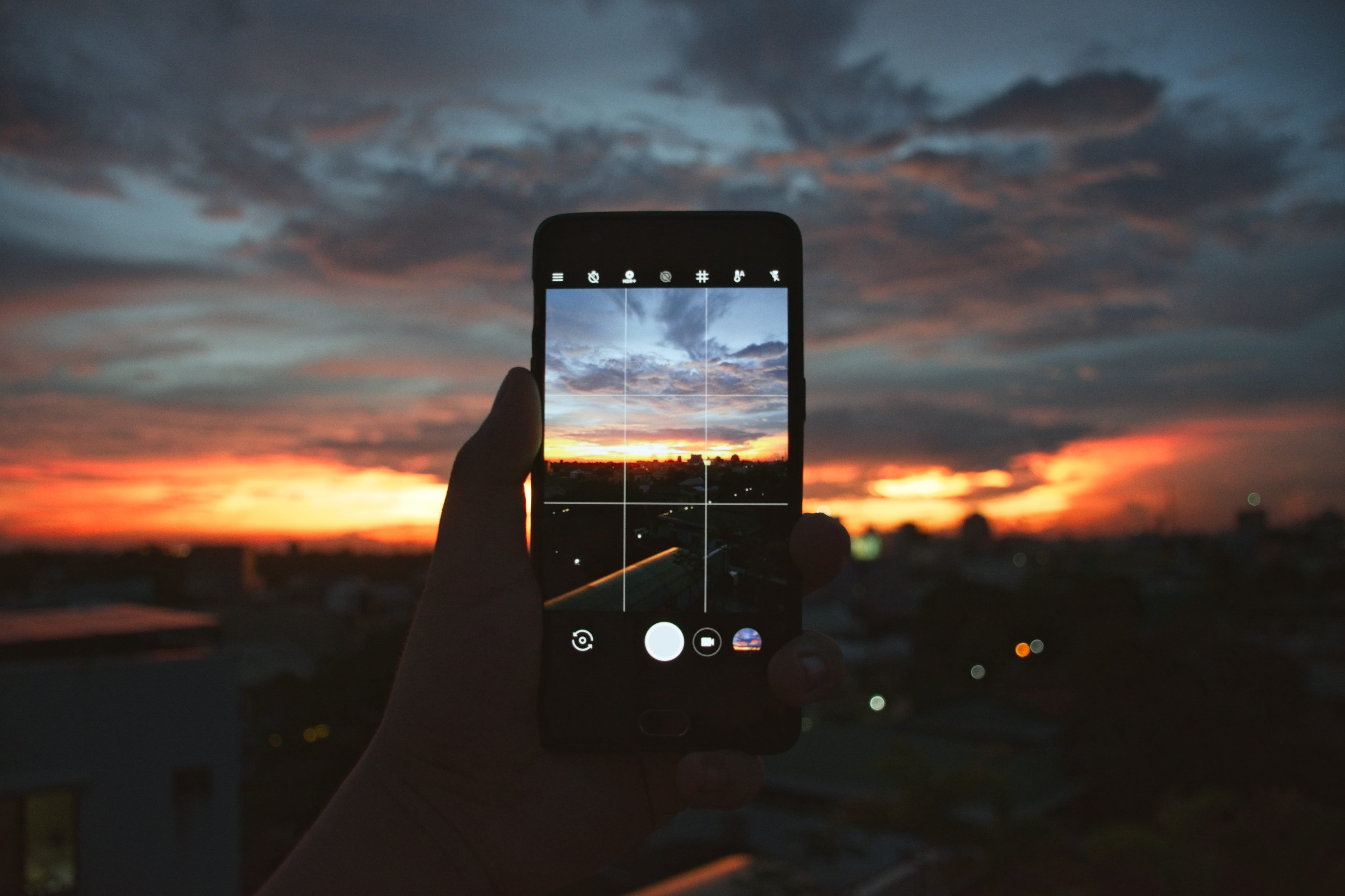 phone, sunset, human hand, wireless technology, cloud - sky