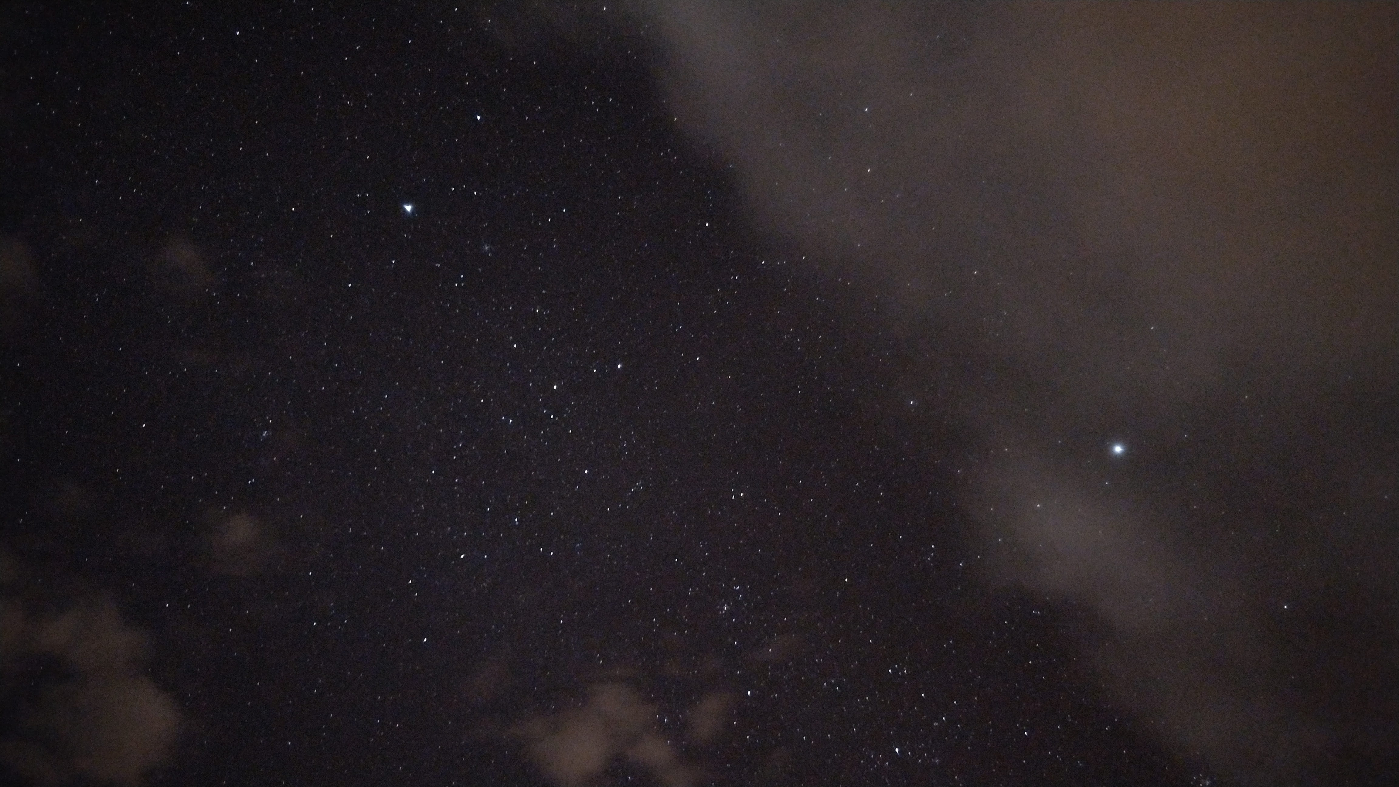 white clouds clear night sky, space, star - space, astronomy