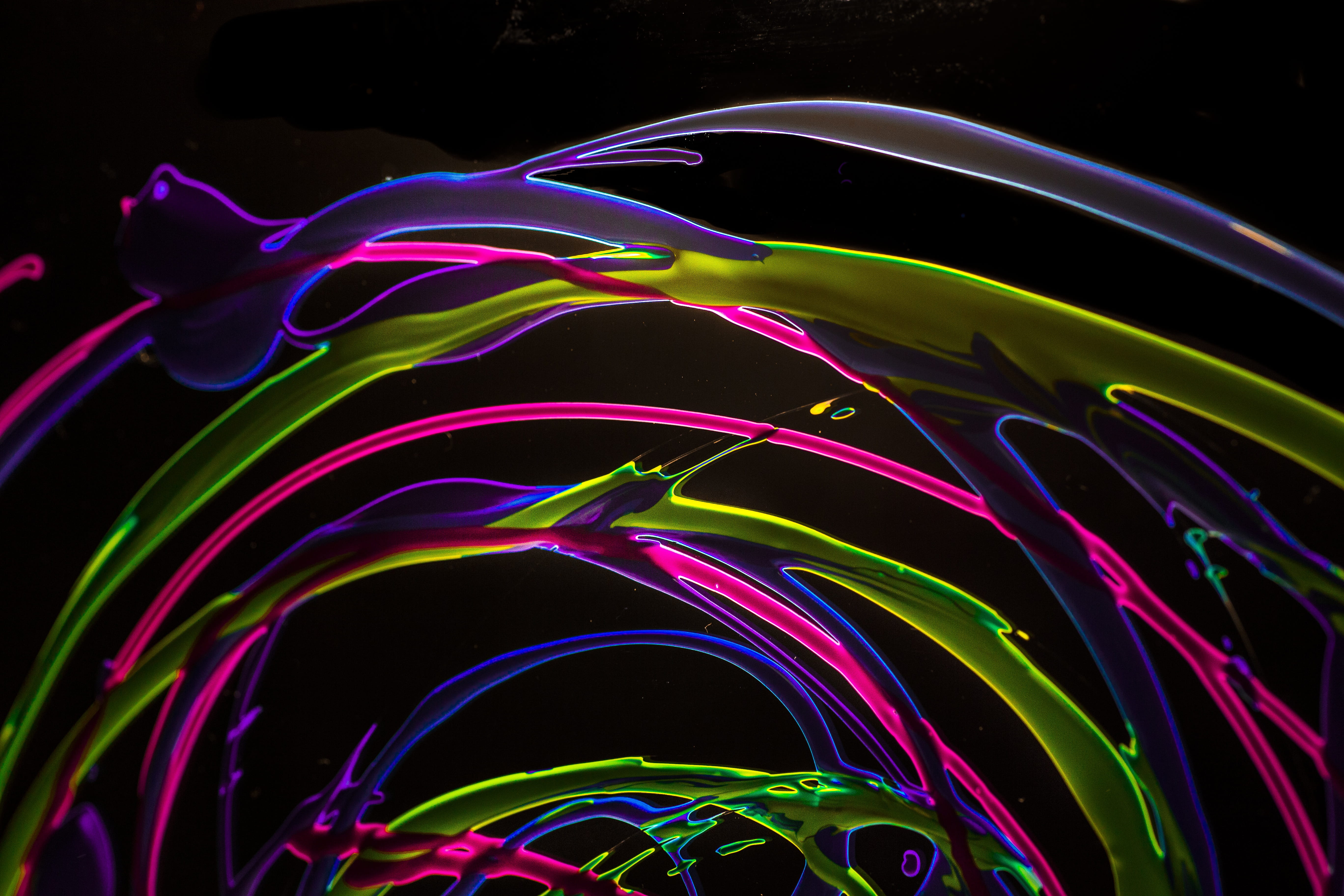art, stripes, pattern, texture, design, multi colored, black background
