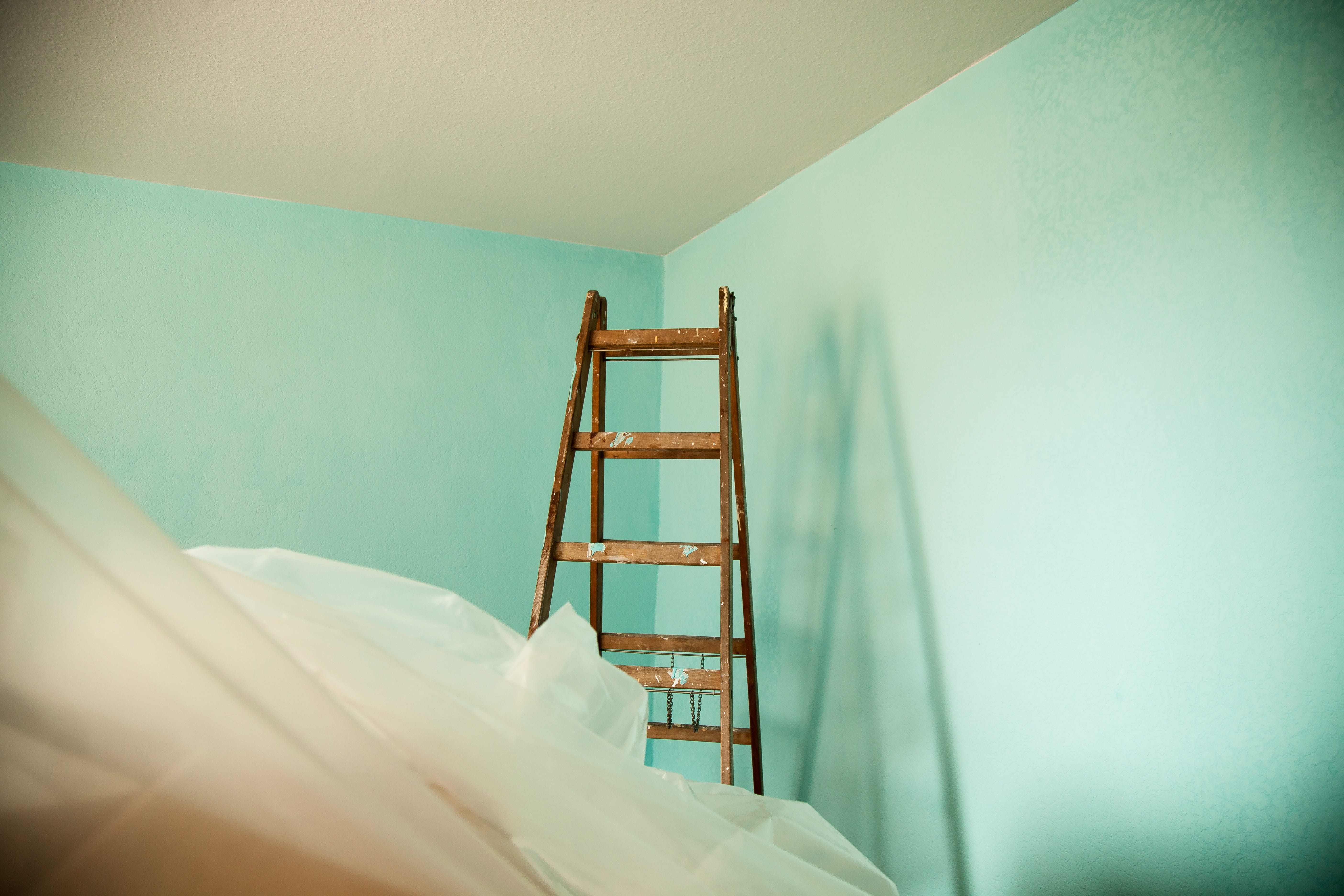 move, renovation, painter working, delete, wallpaper, wall color