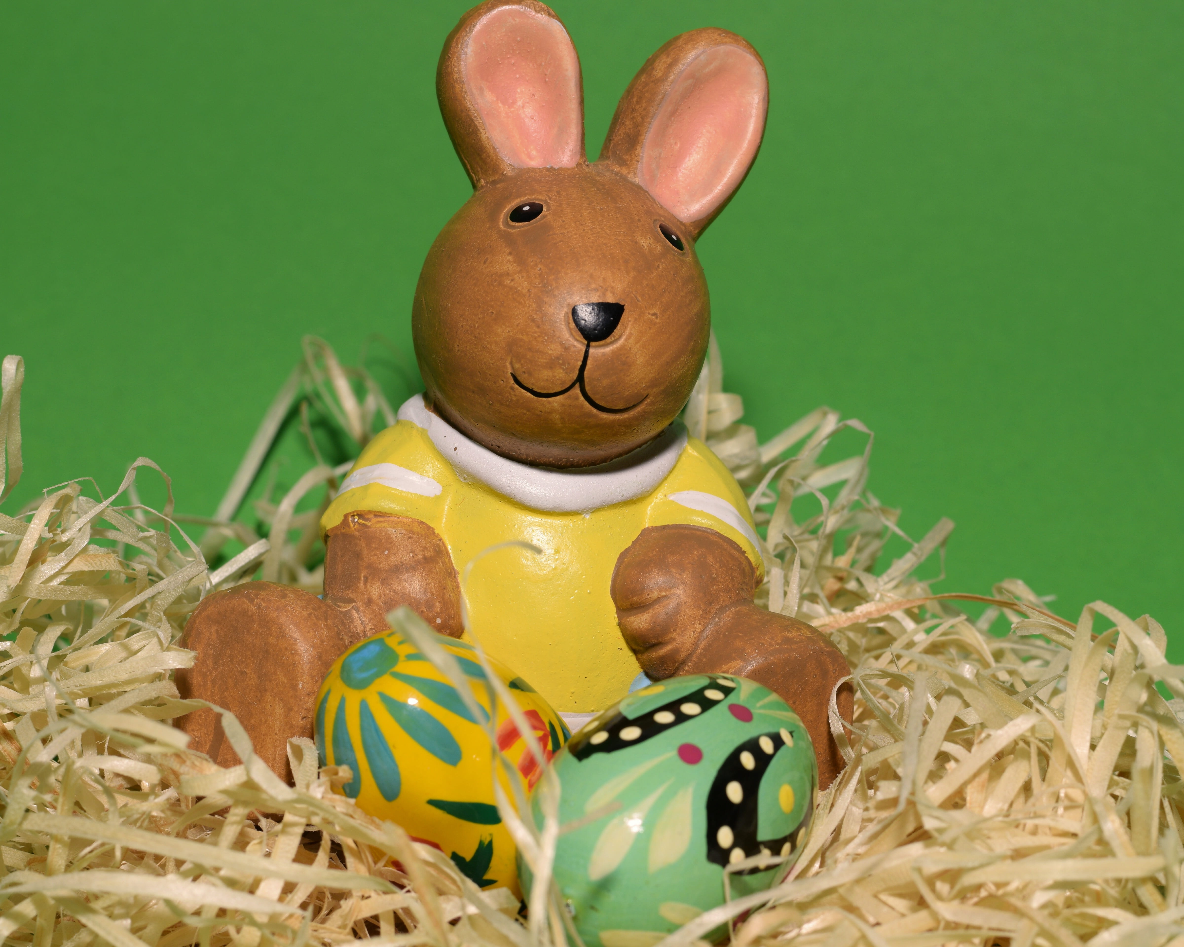 easter, hare, ceramic, easter bunny, decoration, easter eggs