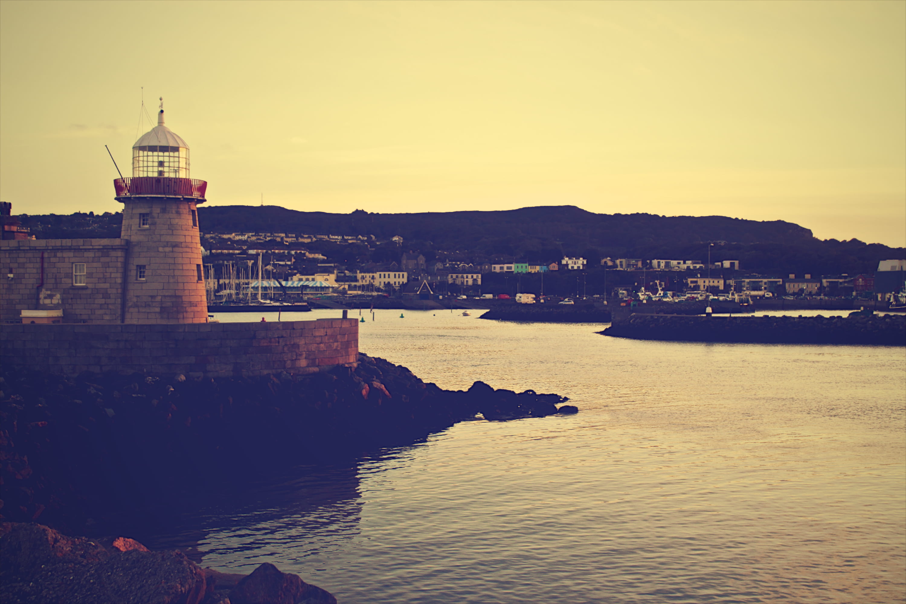 Brown Lighthouse, built structure, building exterior, architecture