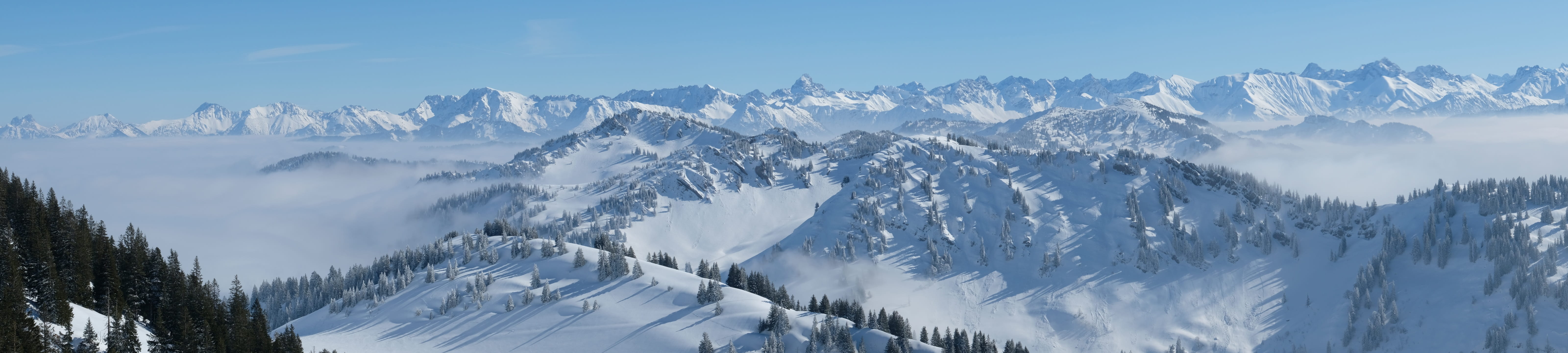 snow, winter, panoramic image, panorama, ice, mountain, landscape