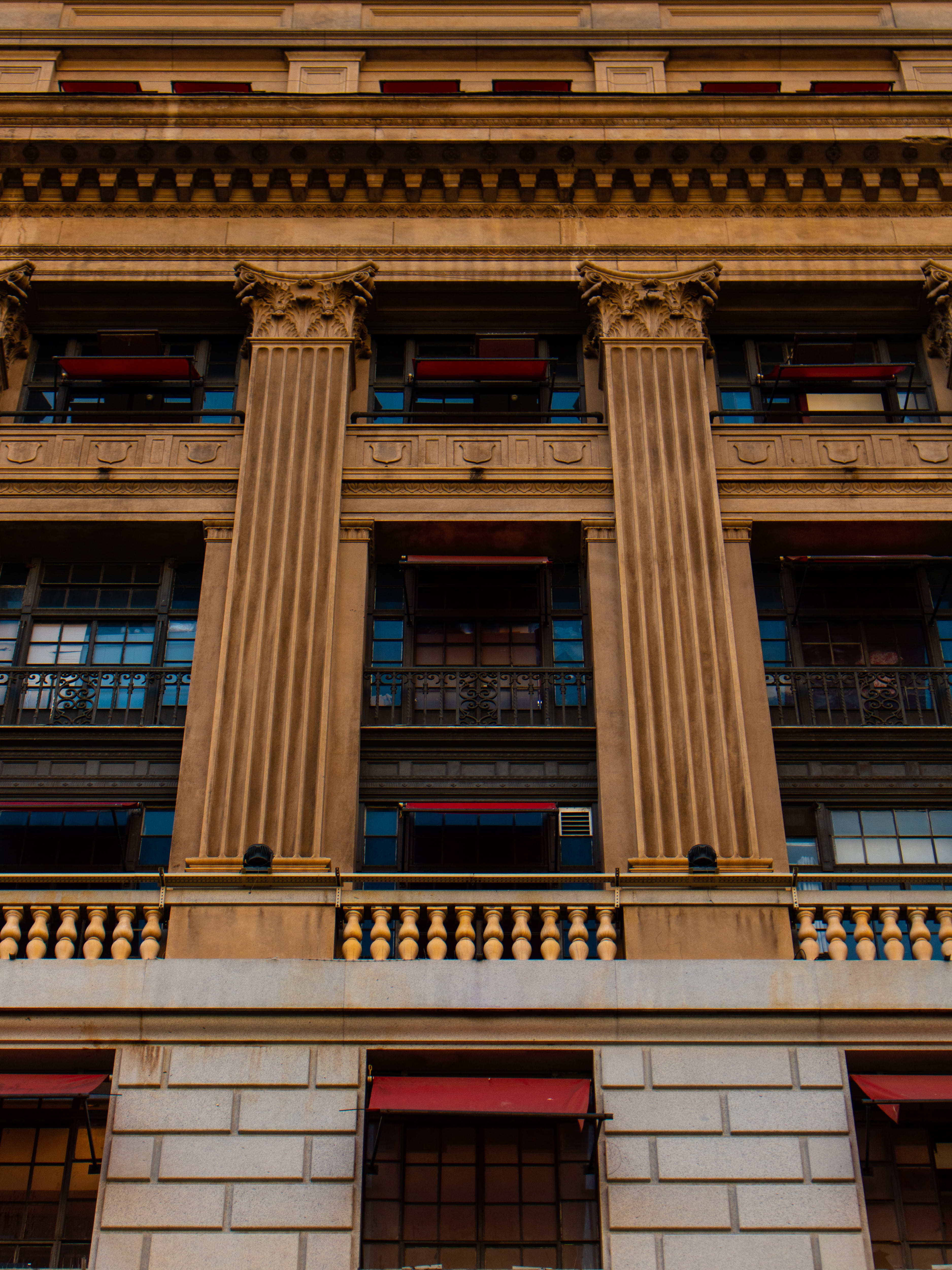 Brown Building, architecture, facade, perspective, built structure