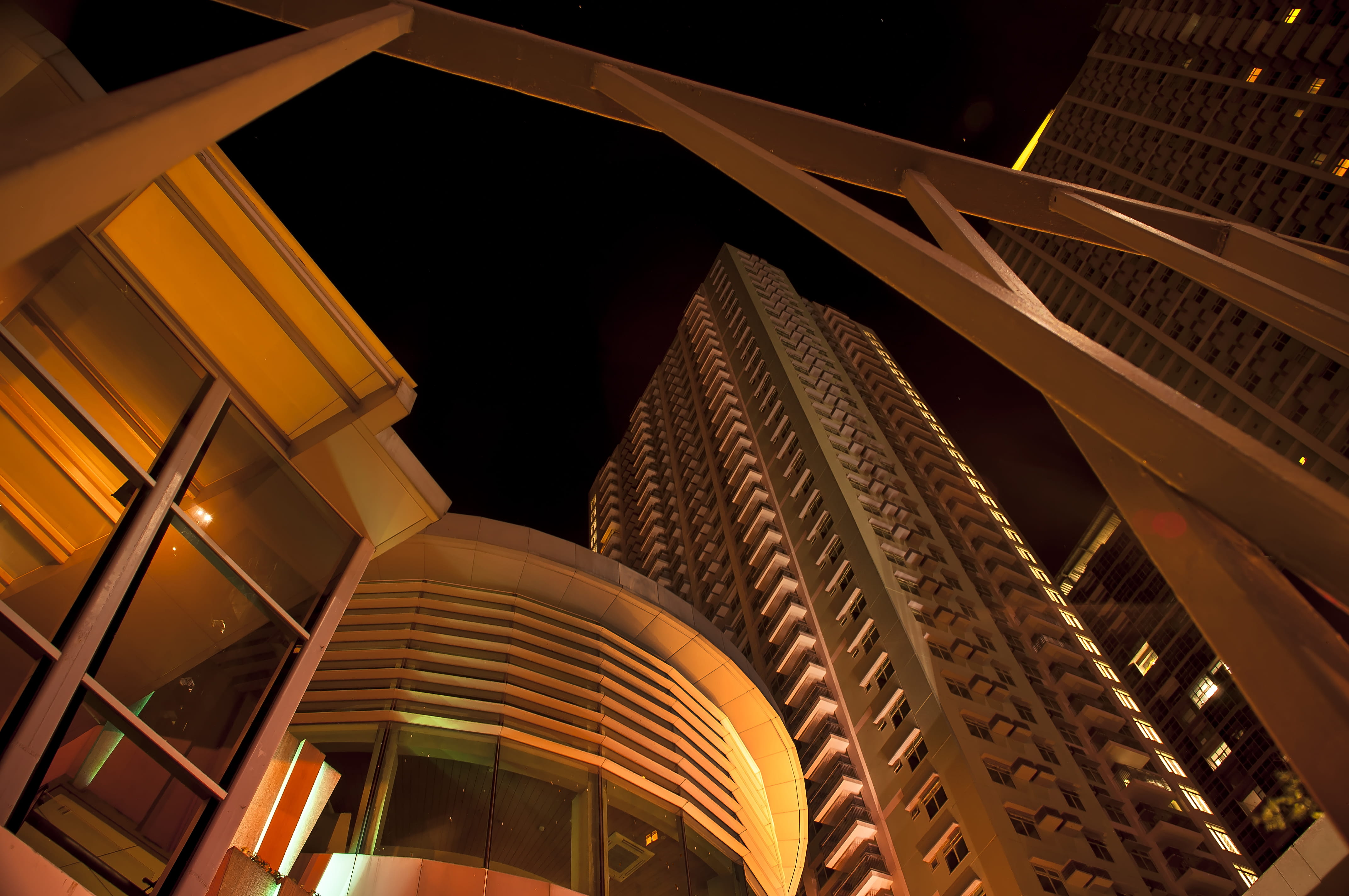 built structure, architecture, night, building exterior, modern