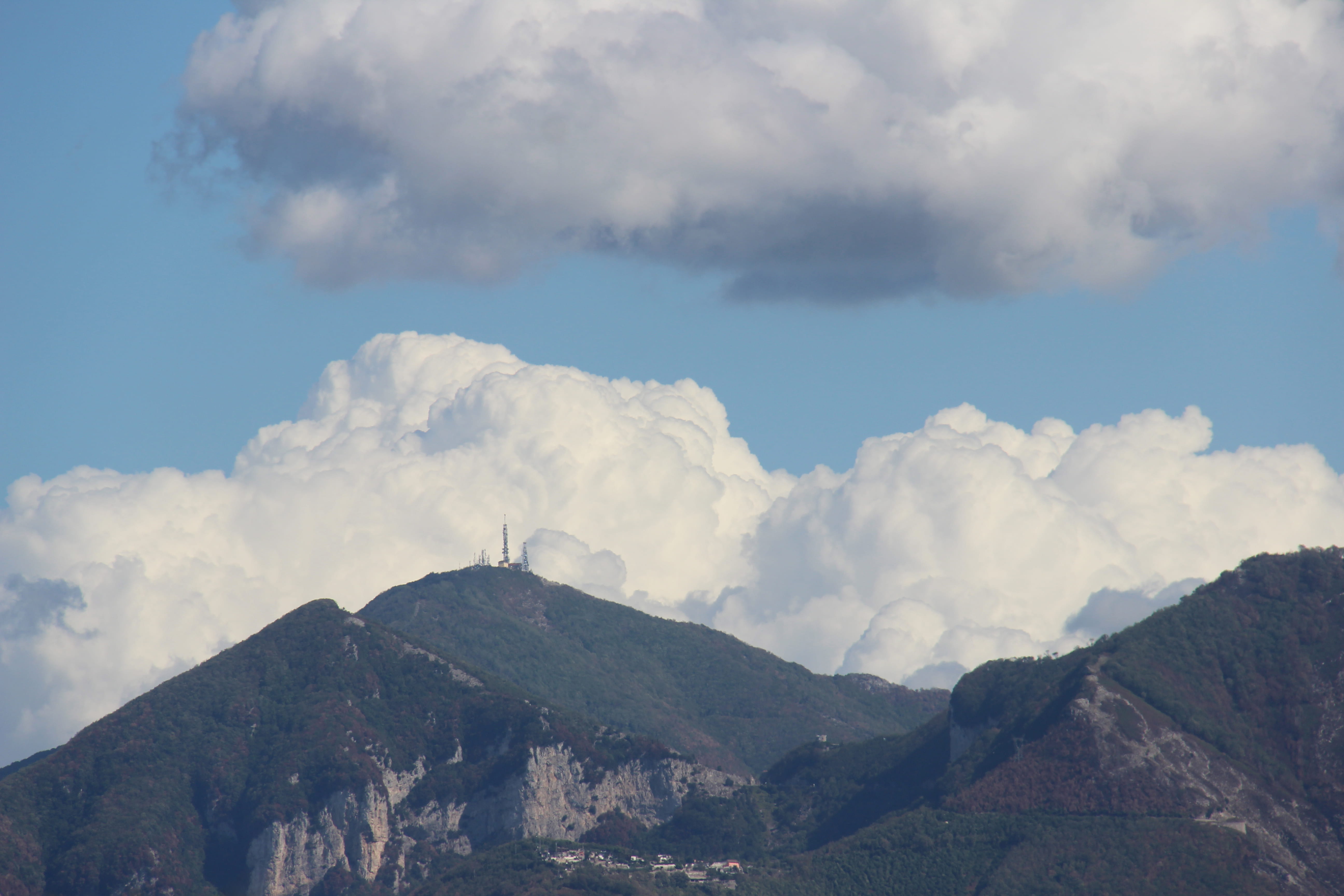 italy, pompeii, mountains, clouds, nature, cloud - sky, scenics - nature